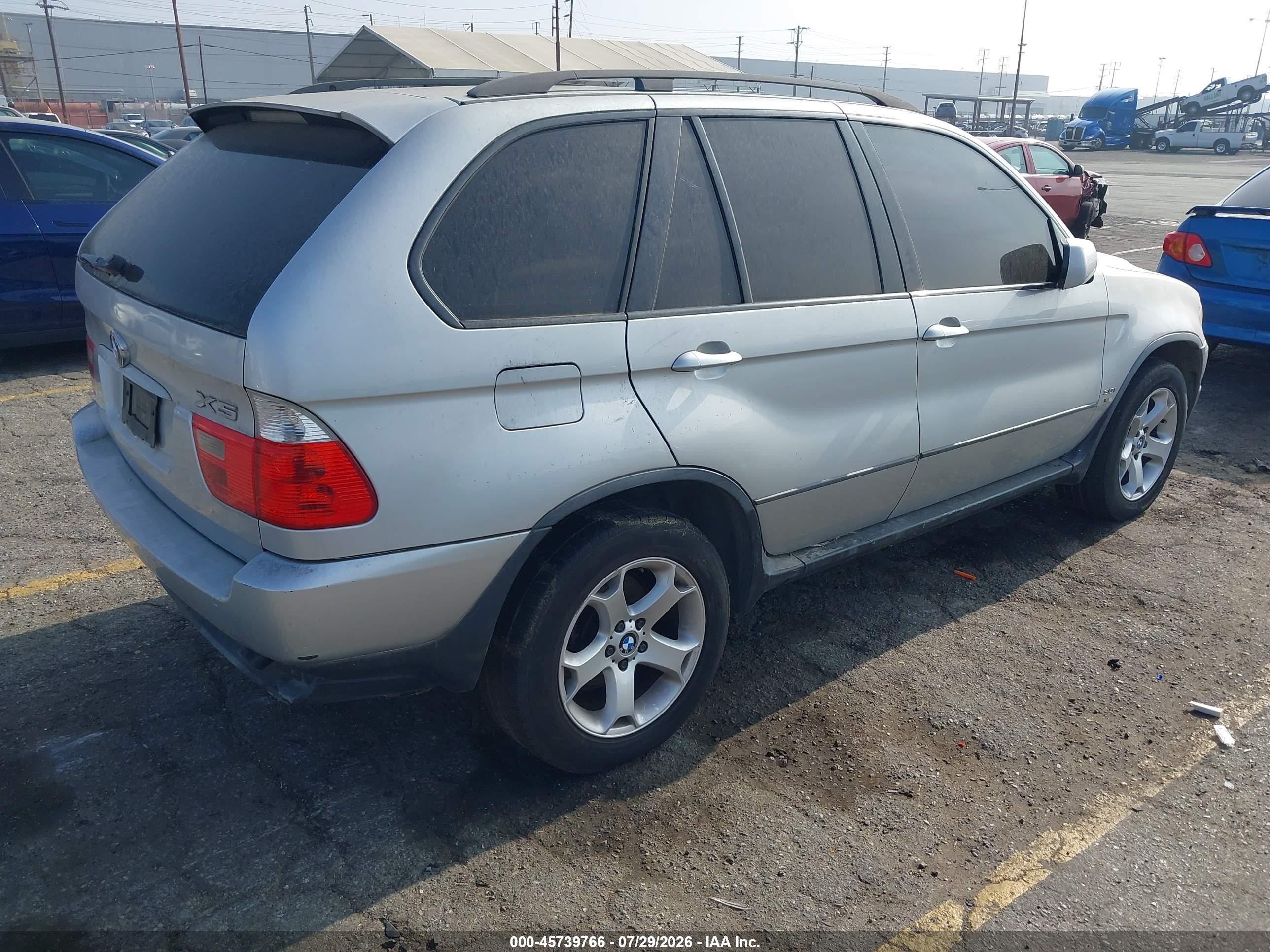 2004 Bmw X5 3.0i Silver vin: 5UXFA13524LU30670