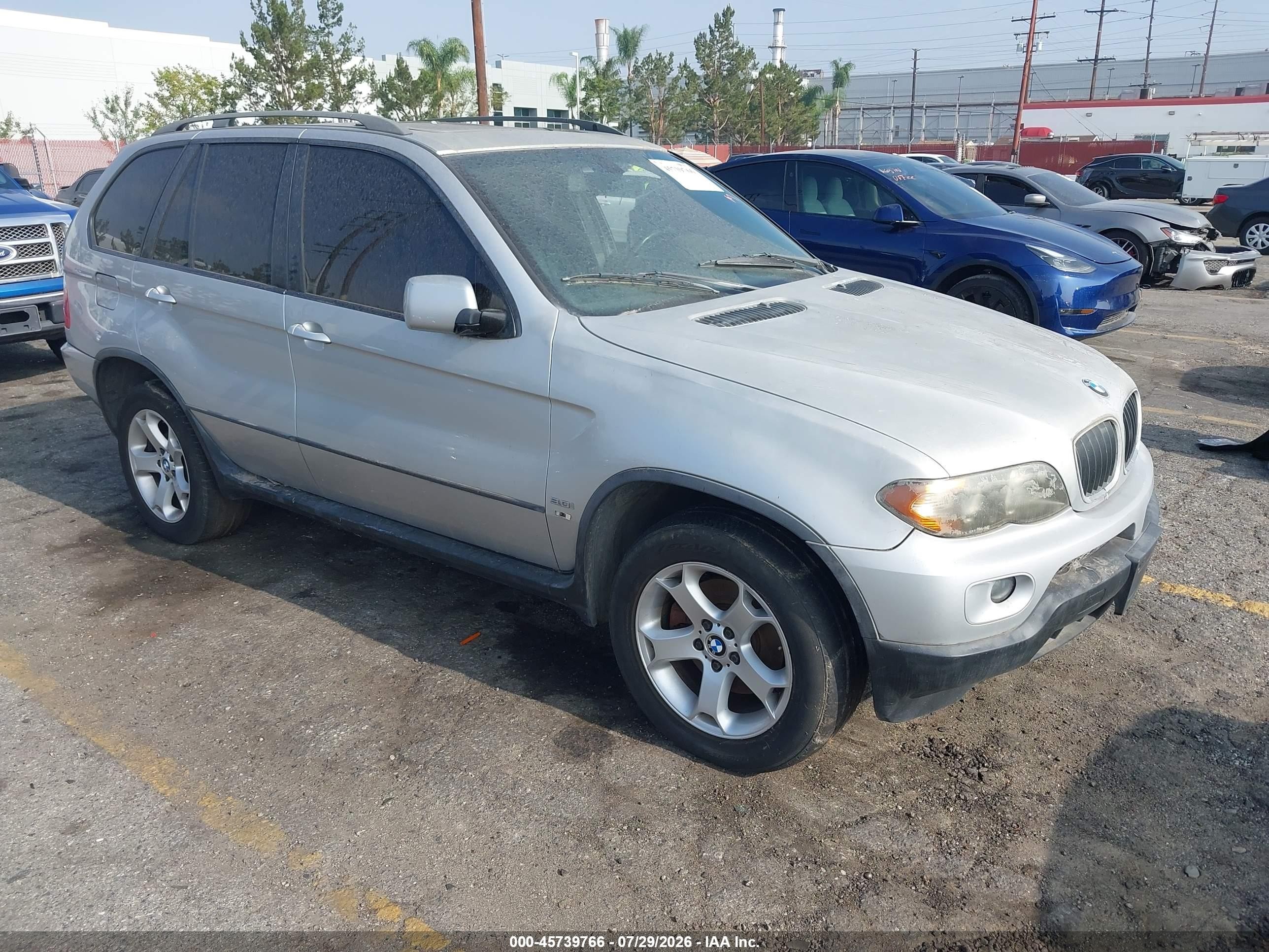 2004 Bmw X5 3.0i Silver vin: 5UXFA13524LU30670