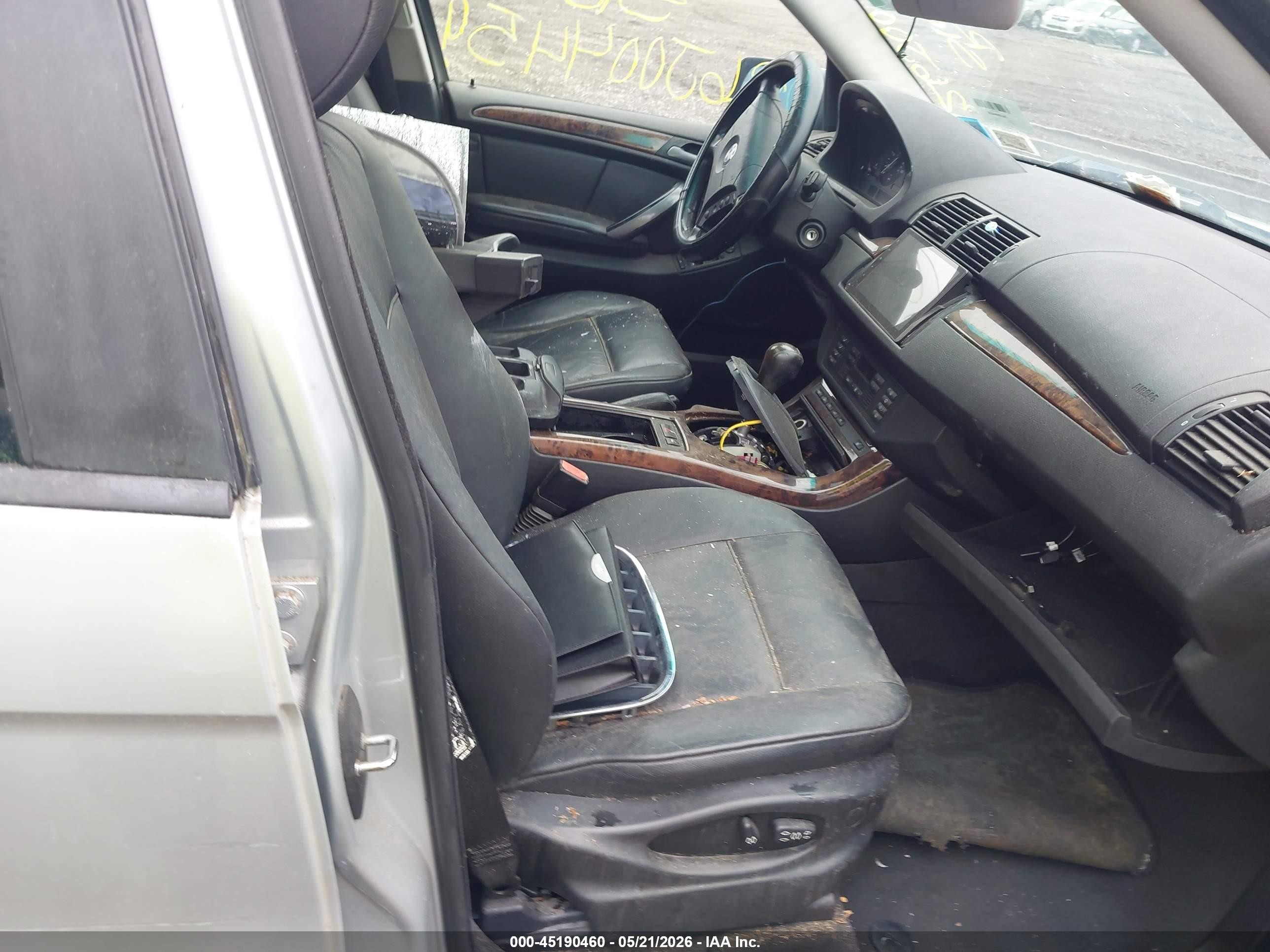 2004 Bmw X5 3.0i Silver vin: 5UXFA13534LU26966
