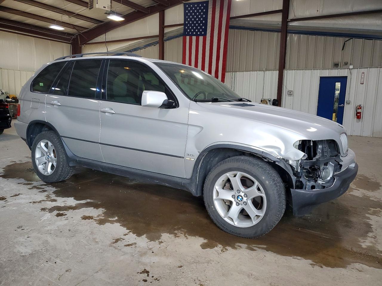 2004 Bmw X5 3.0i Серебряный vin: 5UXFA13534LU32167