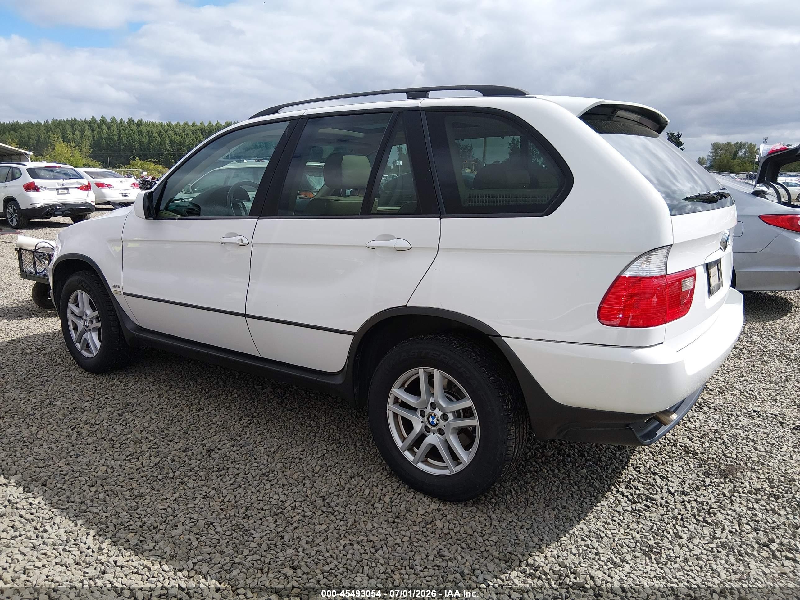 2004 Bmw X5 3.0i White vin: 5UXFA13534LU37658