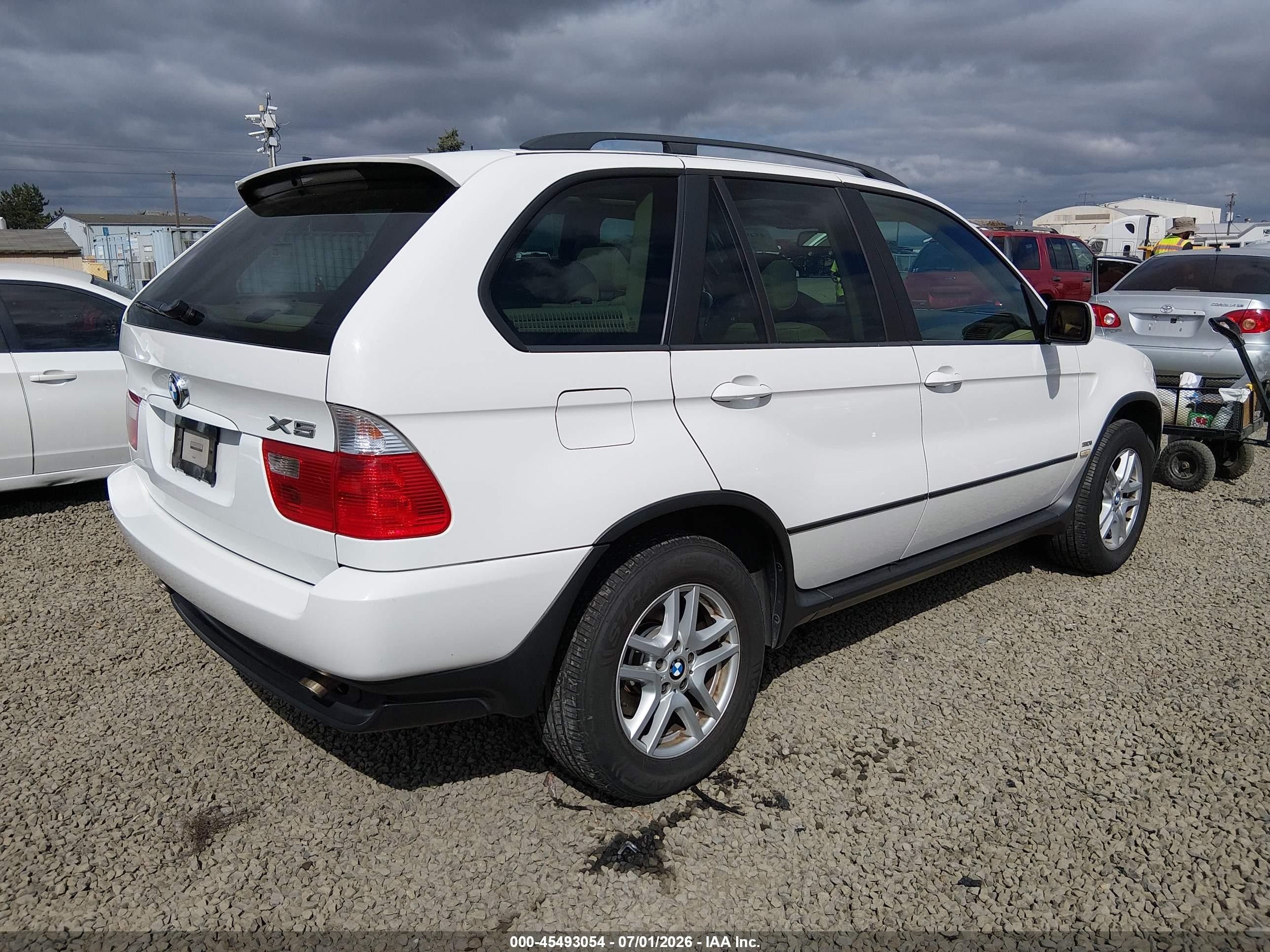 2004 Bmw X5 3.0i White vin: 5UXFA13534LU37658