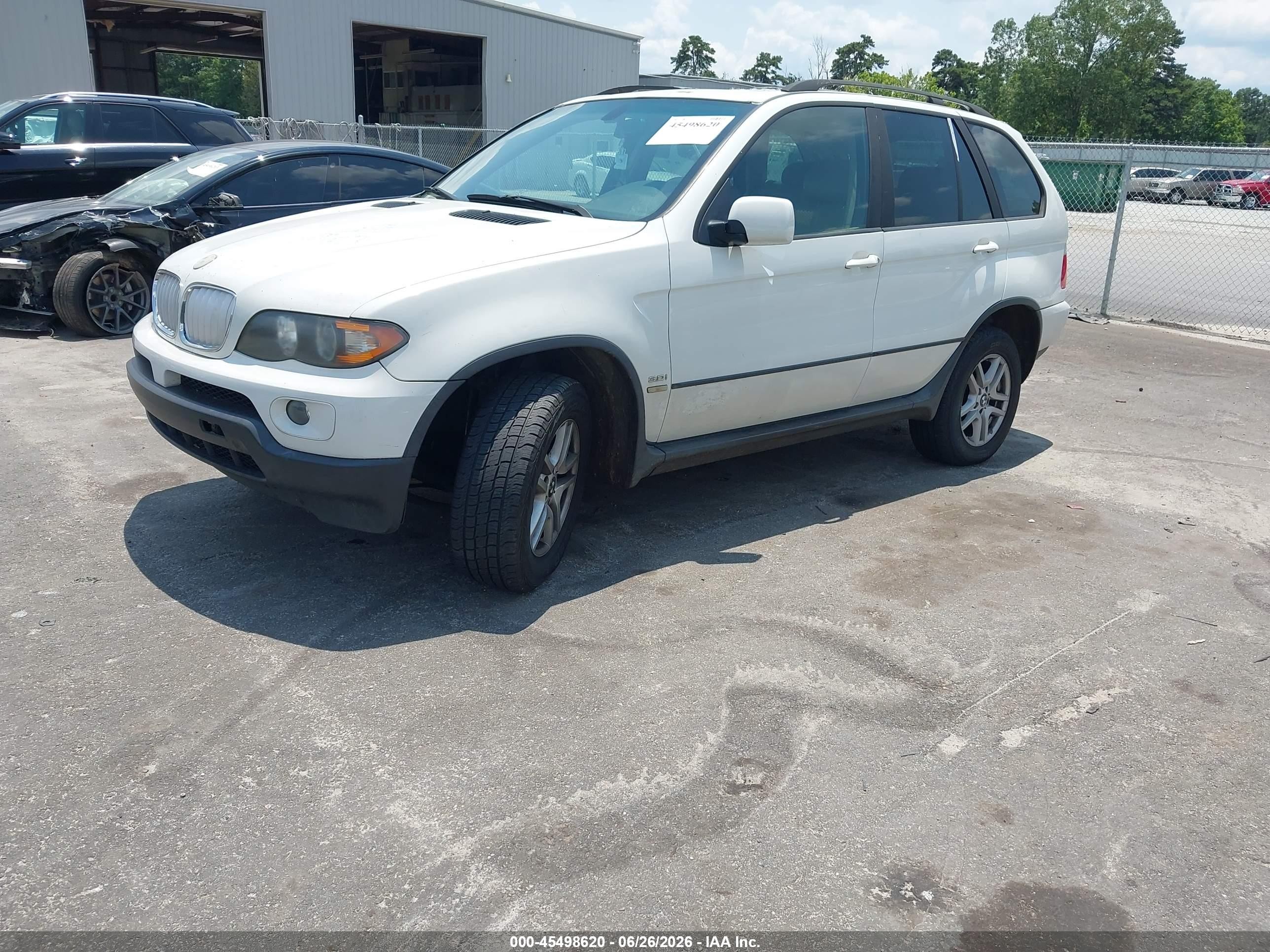 2004 Bmw X5 3.0i White vin: 5UXFA13534LU44559