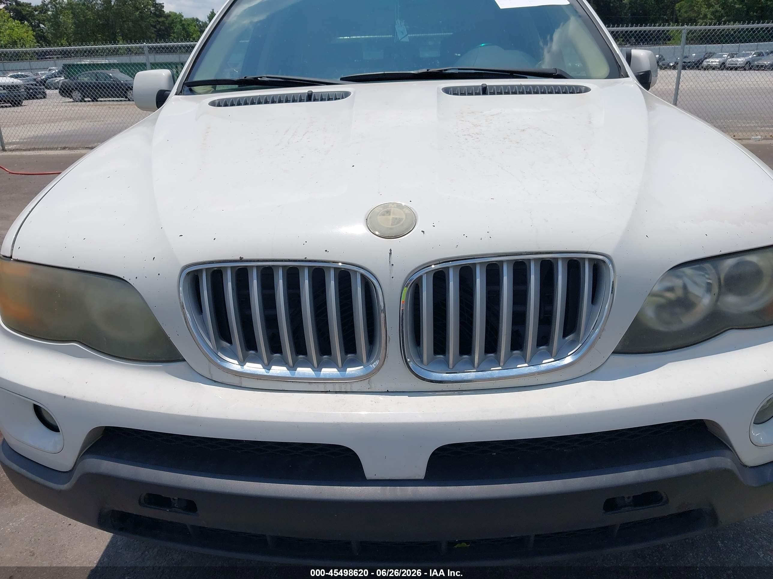 2004 Bmw X5 3.0i White vin: 5UXFA13534LU44559