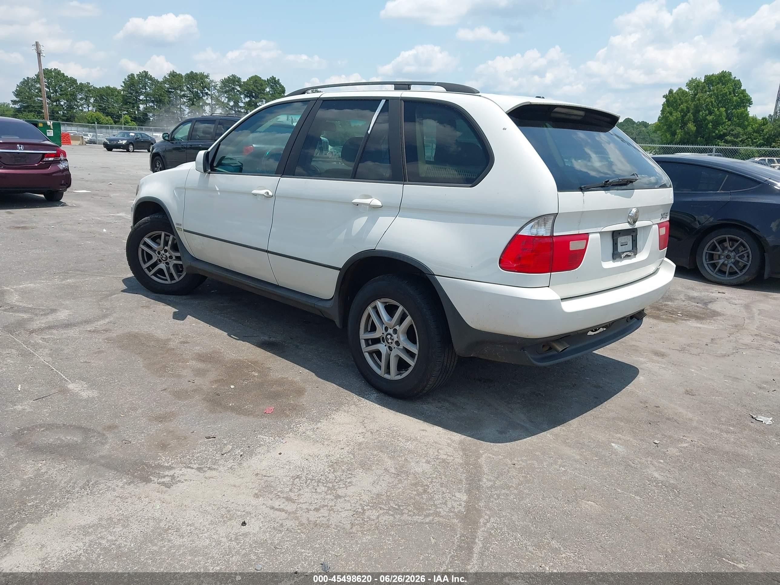 2004 Bmw X5 3.0i White vin: 5UXFA13534LU44559
