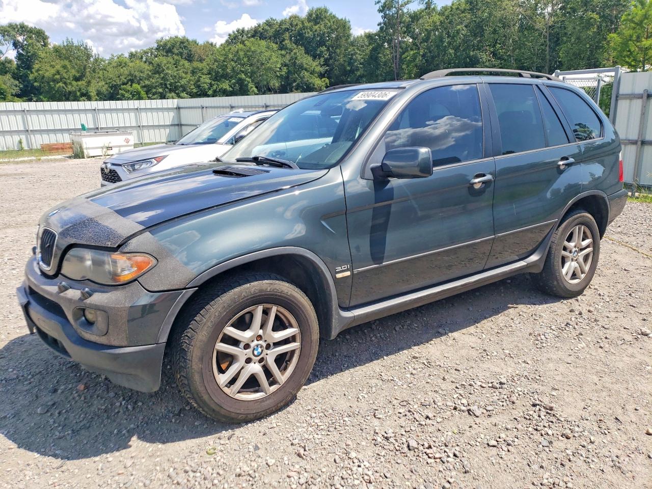 2005 Bmw X5 3.0i Зеленый vin: 5UXFA13535LY11834