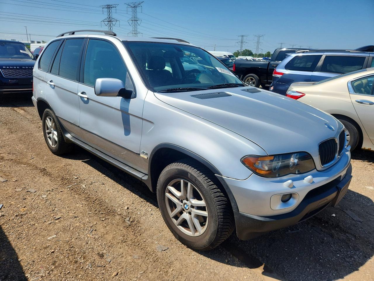 2006 Bmw X5 3.0i Silver vin: 5UXFA13536LY46309