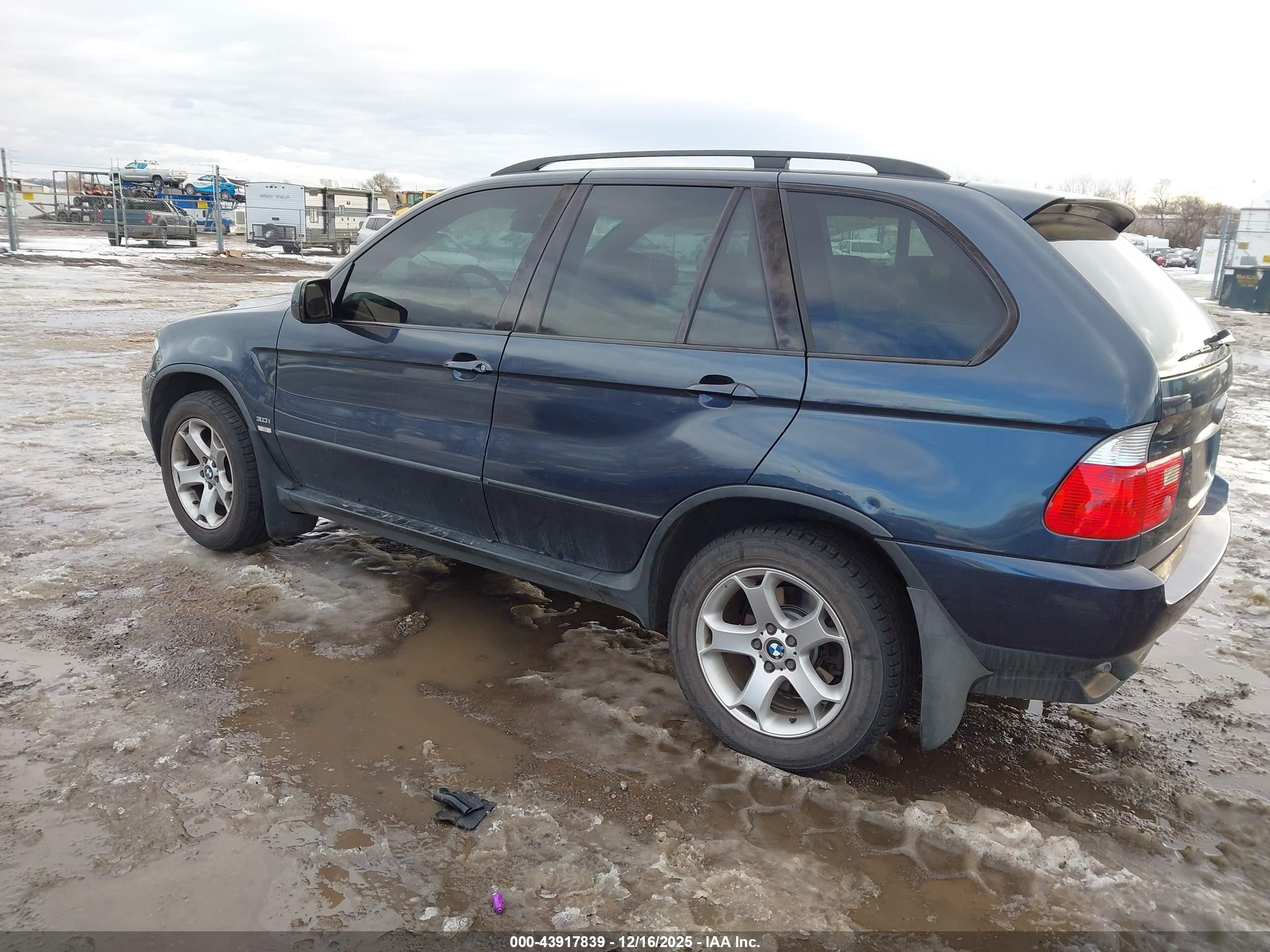 2004 Bmw X5 3.0i Light Blue vin: 5UXFA13544LU22666