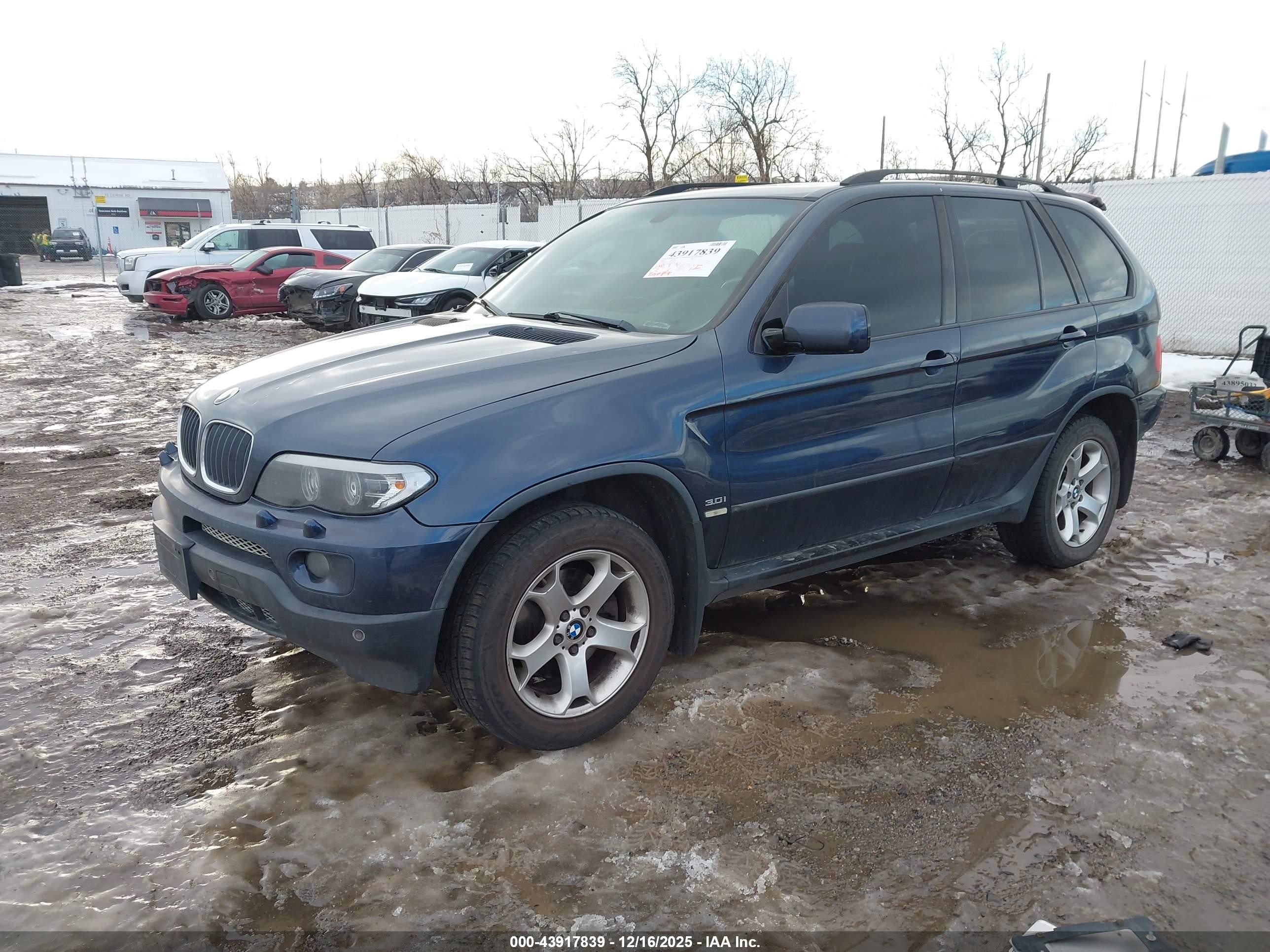 2004 Bmw X5 3.0i Light Blue vin: 5UXFA13544LU22666