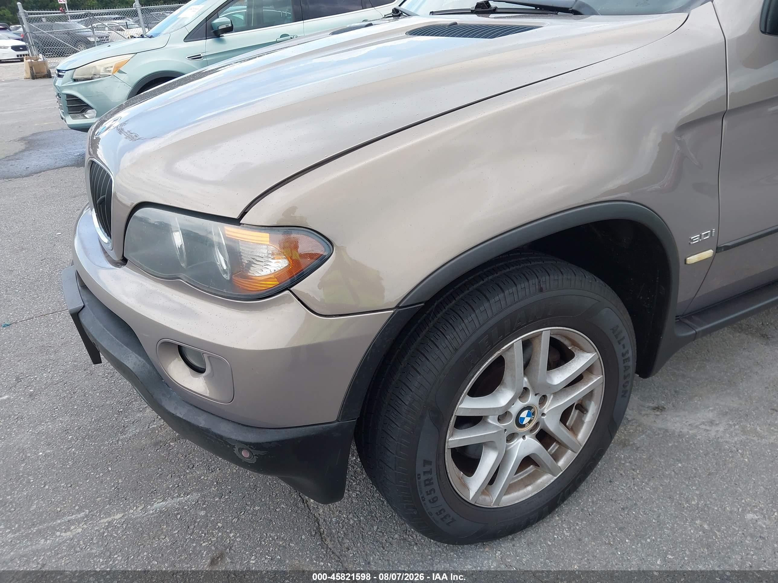 2004 Bmw X5 3.0i Gold vin: 5UXFA13544LU33019
