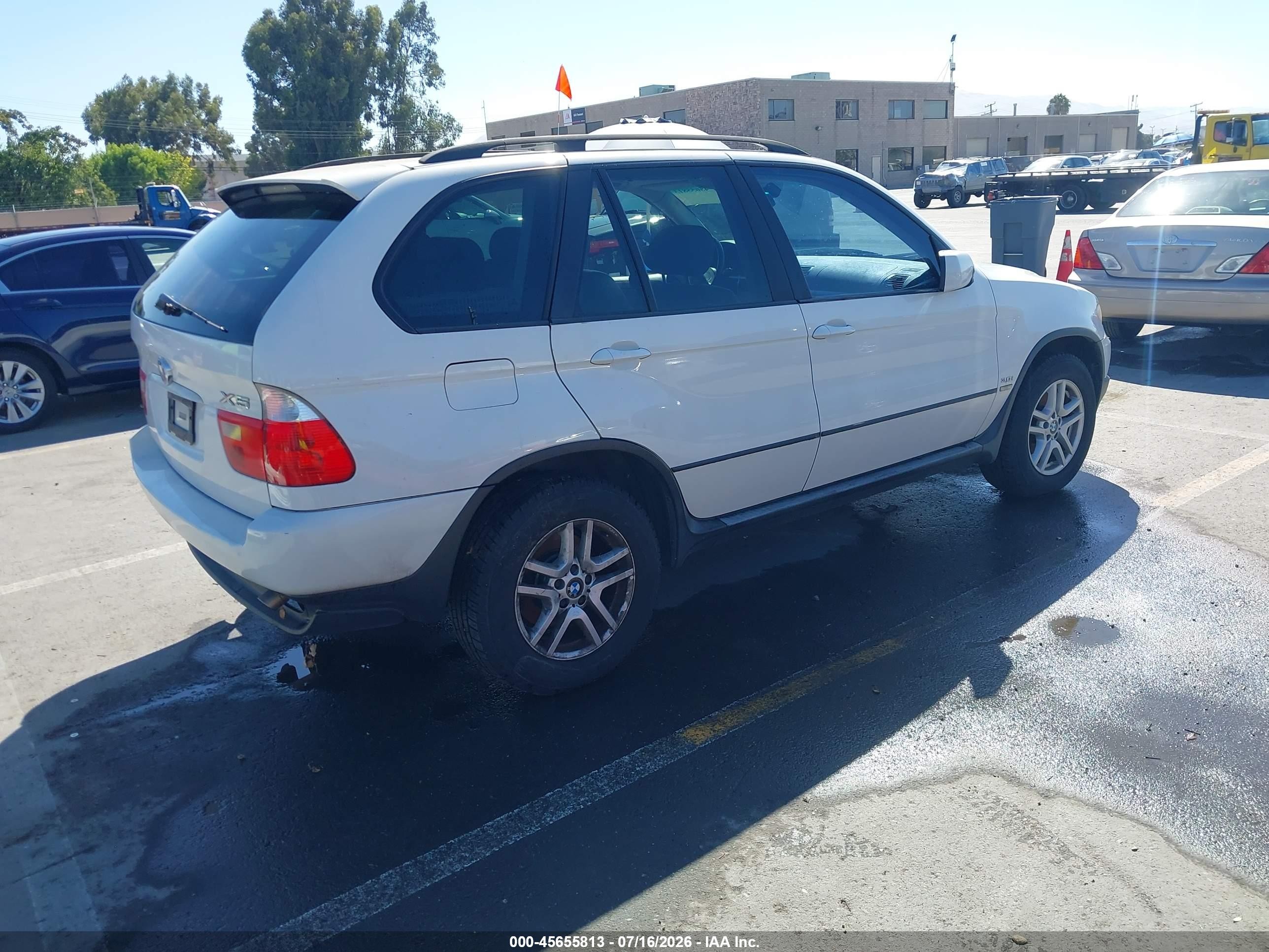 2005 Bmw X5 3.0i White vin: 5UXFA13545LY11292