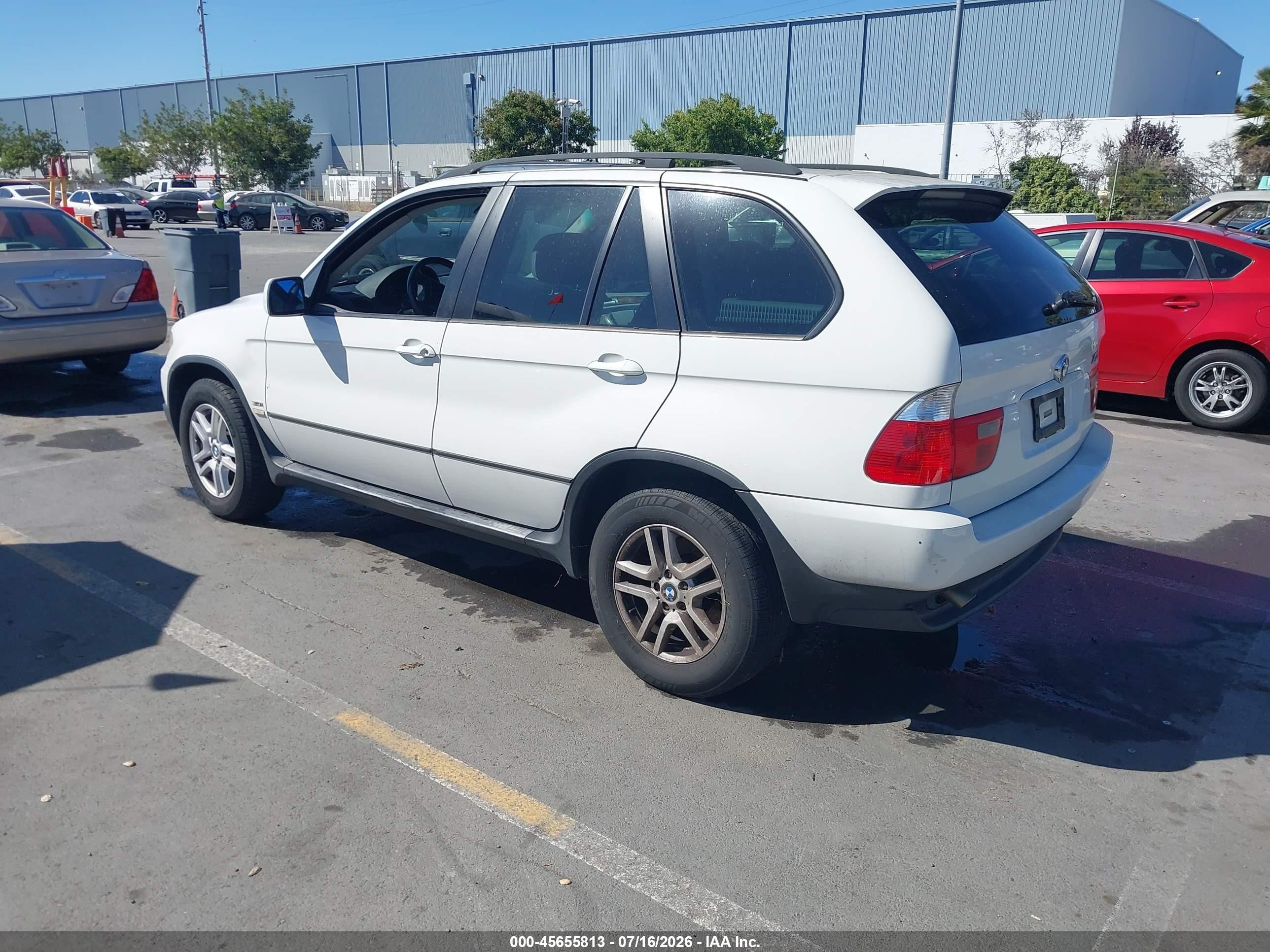 2005 Bmw X5 3.0i White vin: 5UXFA13545LY11292