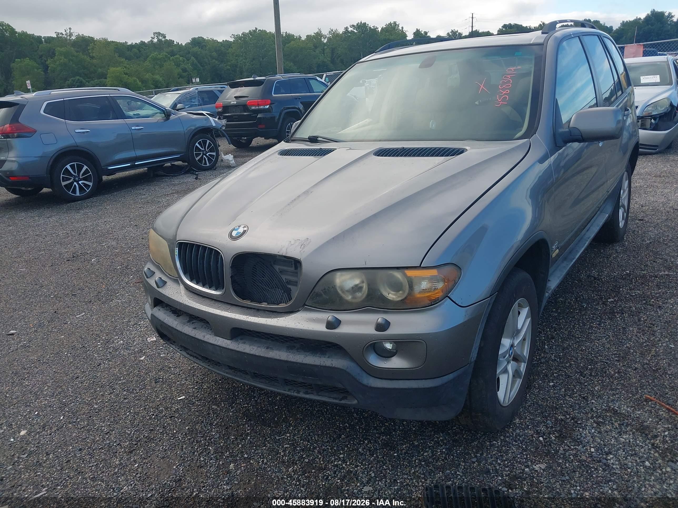 2005 Bmw X5 3.0i Silver vin: 5UXFA13545LY14600