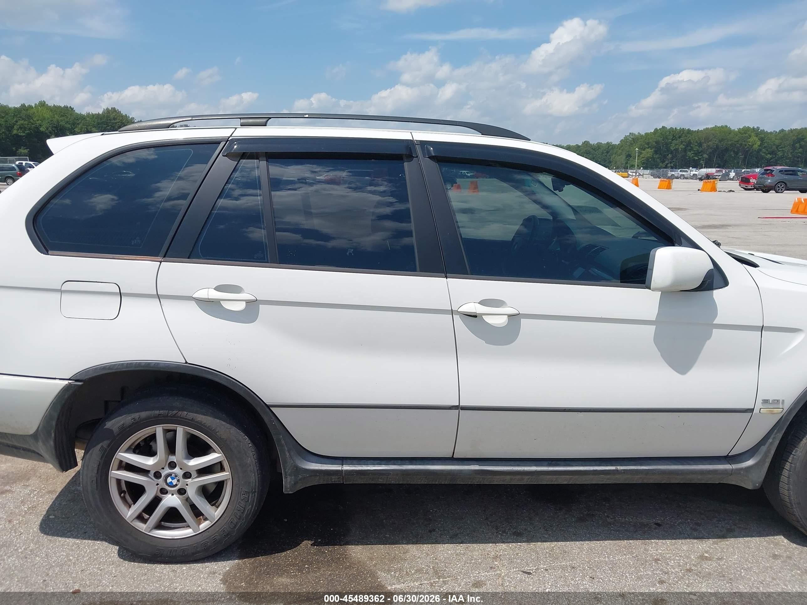 2005 Bmw X5 3.0i Белый vin: 5UXFA13545LY21191