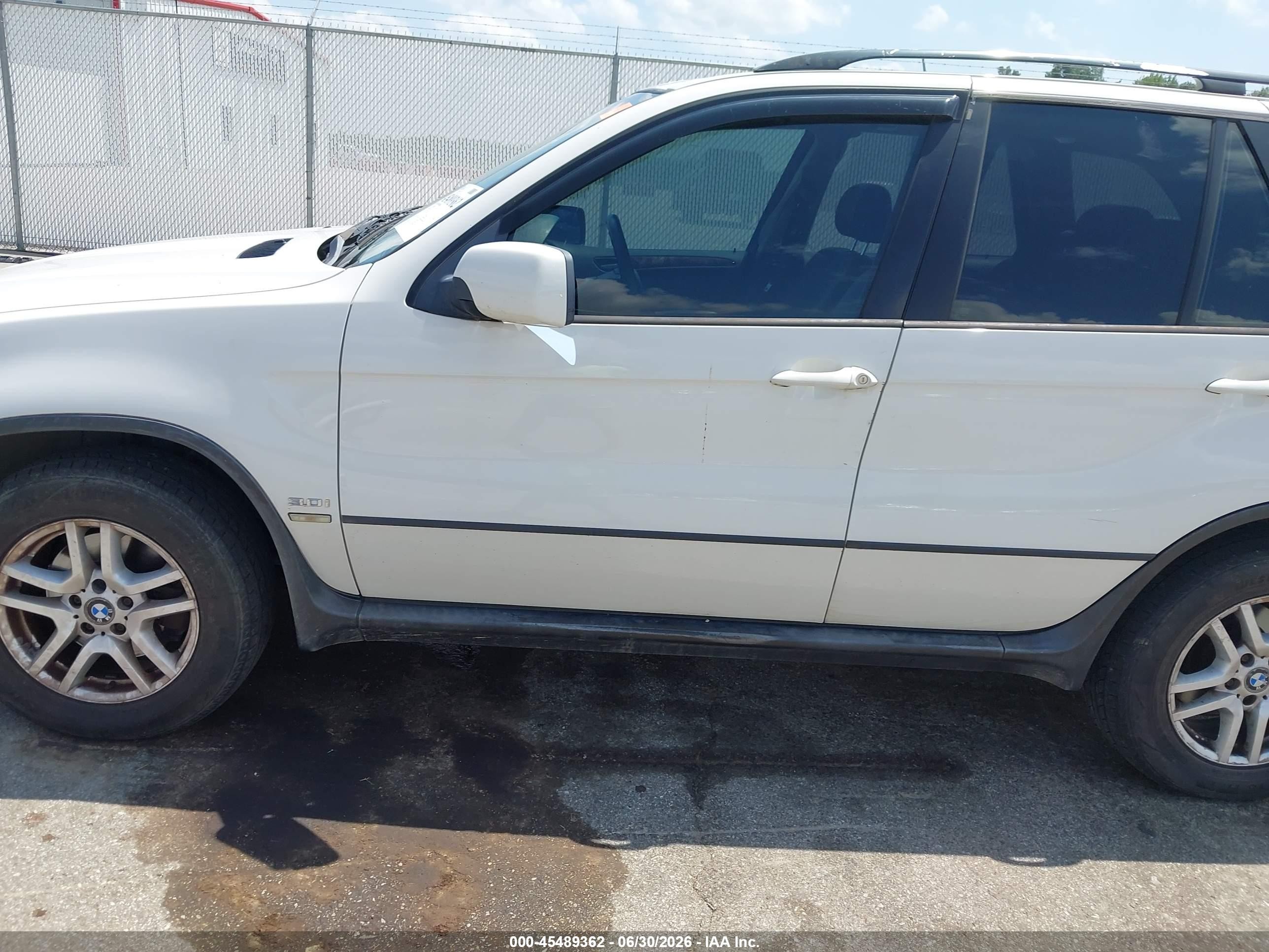 2005 Bmw X5 3.0i Белый vin: 5UXFA13545LY21191