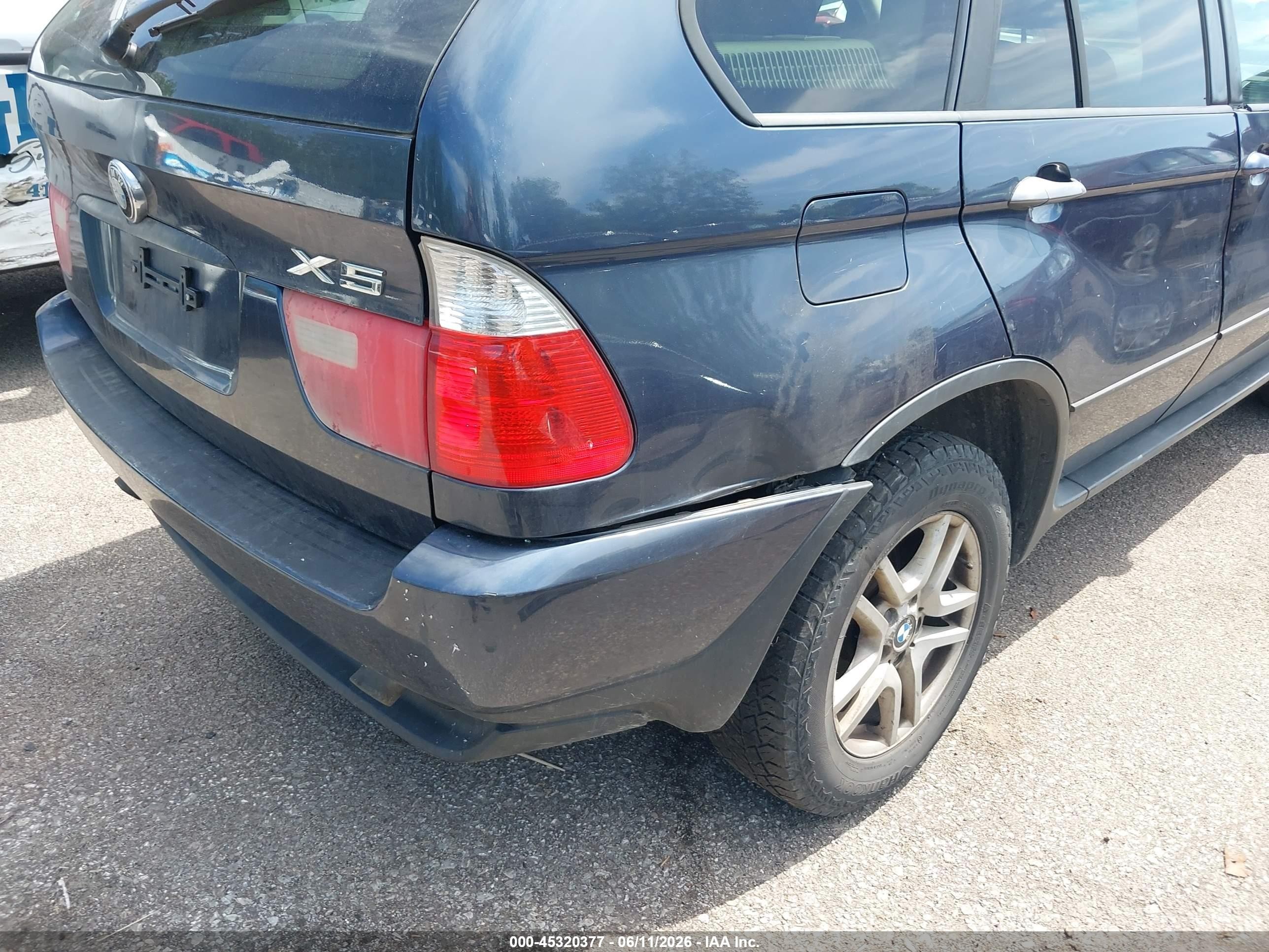 2004 Bmw X5 3.0i Dark Blue vin: 5UXFA13554LU34065