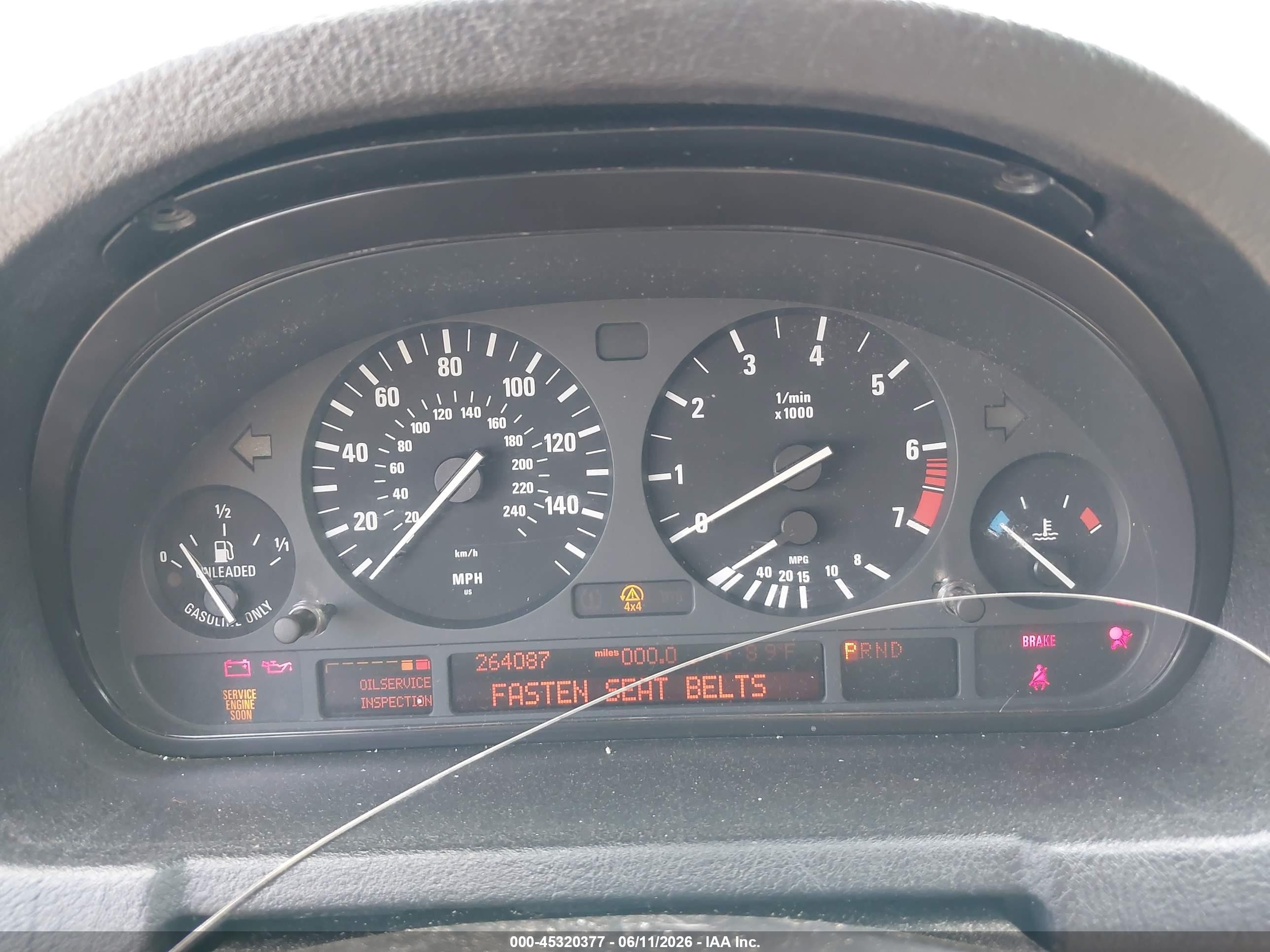 2004 Bmw X5 3.0i Dark Blue vin: 5UXFA13554LU34065