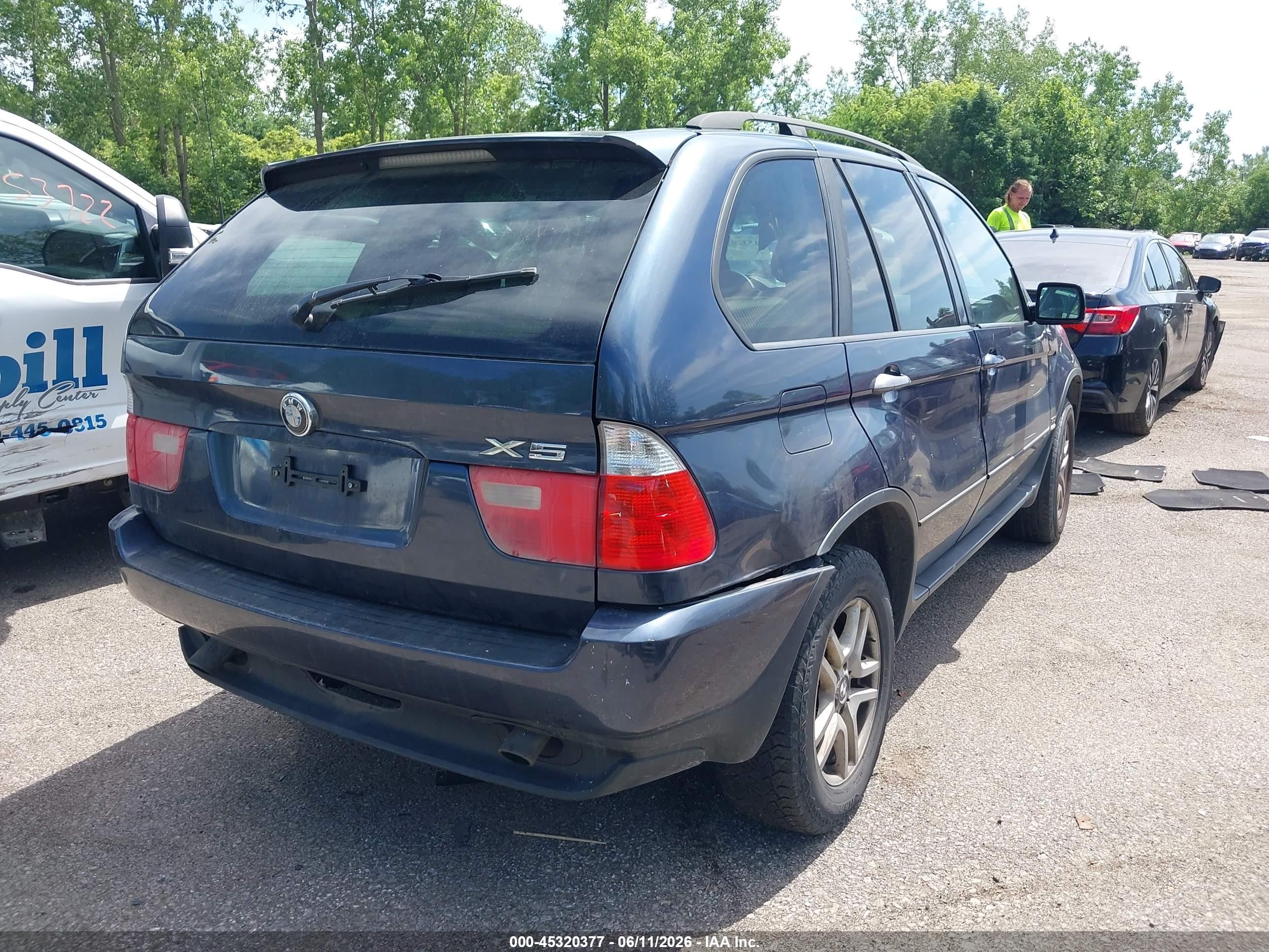 2004 Bmw X5 3.0i Dark Blue vin: 5UXFA13554LU34065