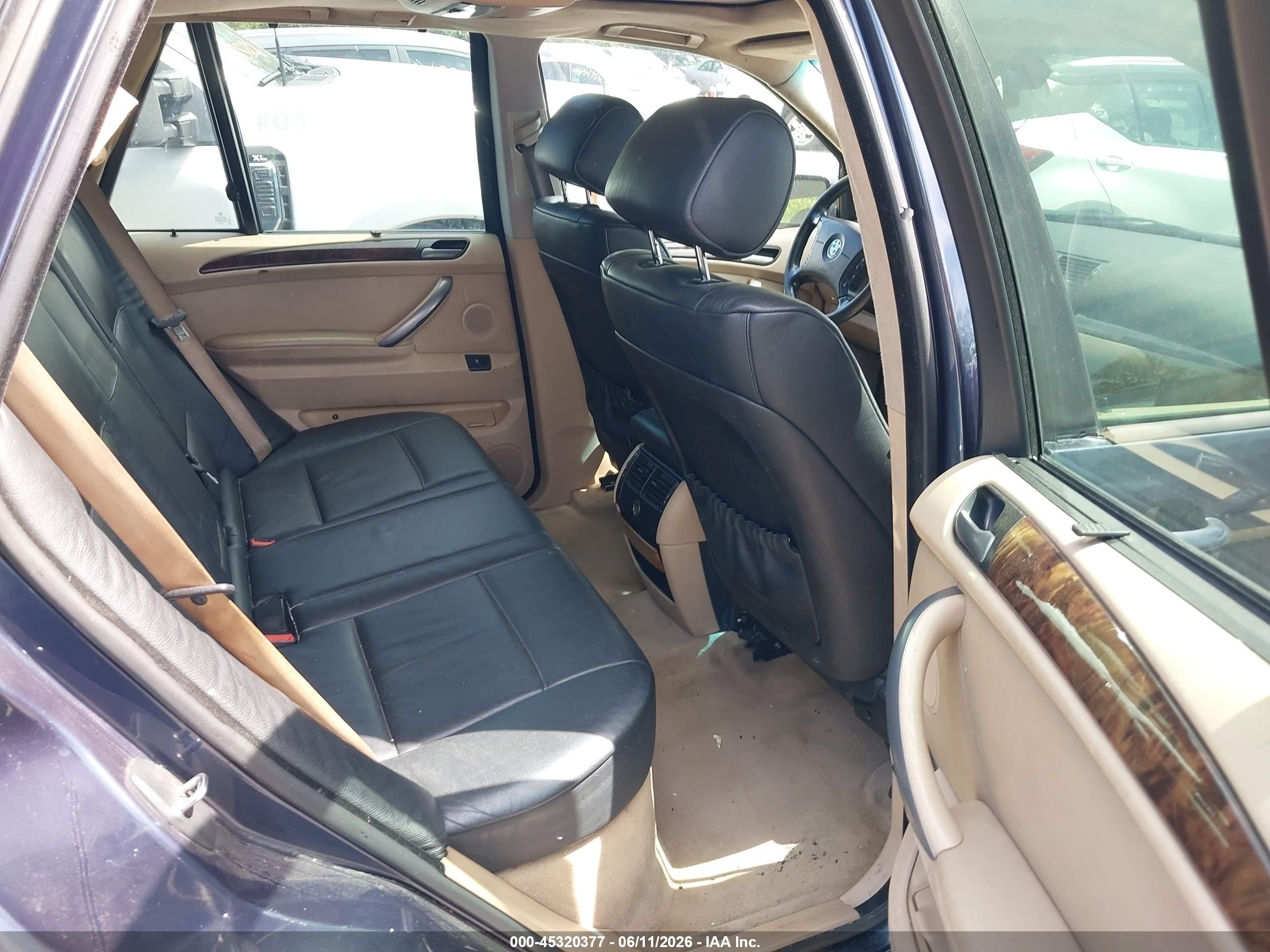 2004 Bmw X5 3.0i Dark Blue vin: 5UXFA13554LU34065