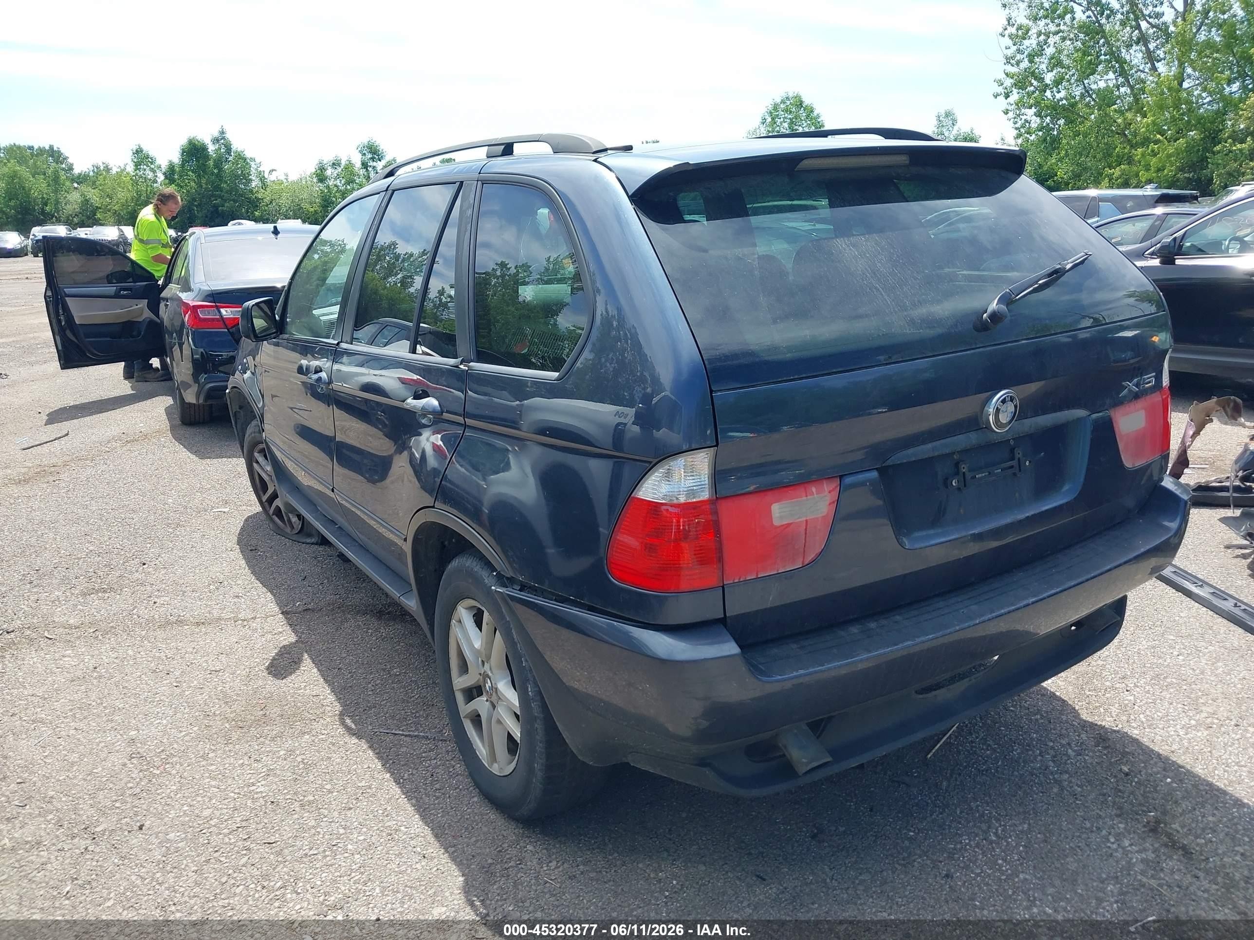 2004 Bmw X5 3.0i Dark Blue vin: 5UXFA13554LU34065