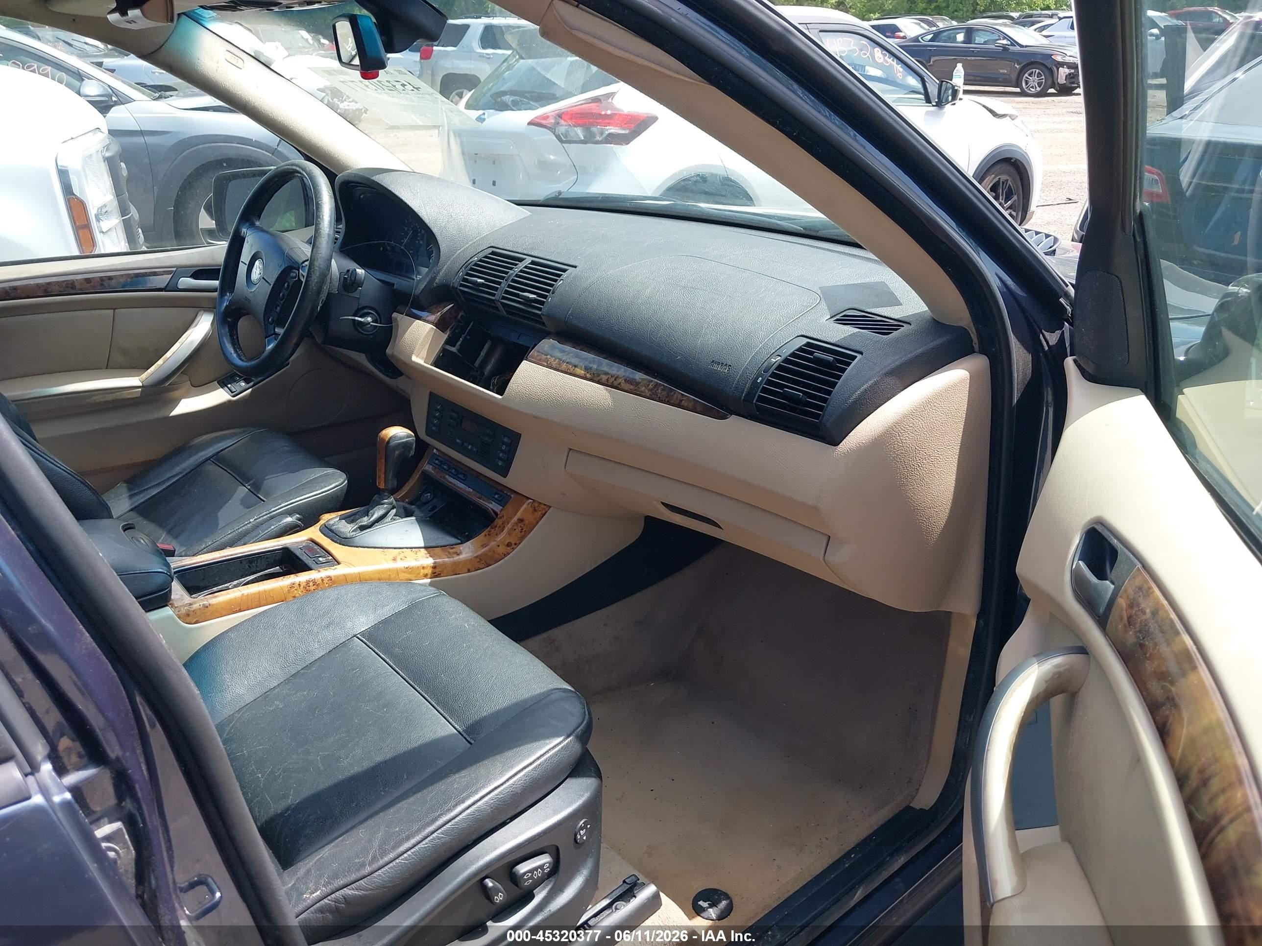 2004 Bmw X5 3.0i Dark Blue vin: 5UXFA13554LU34065
