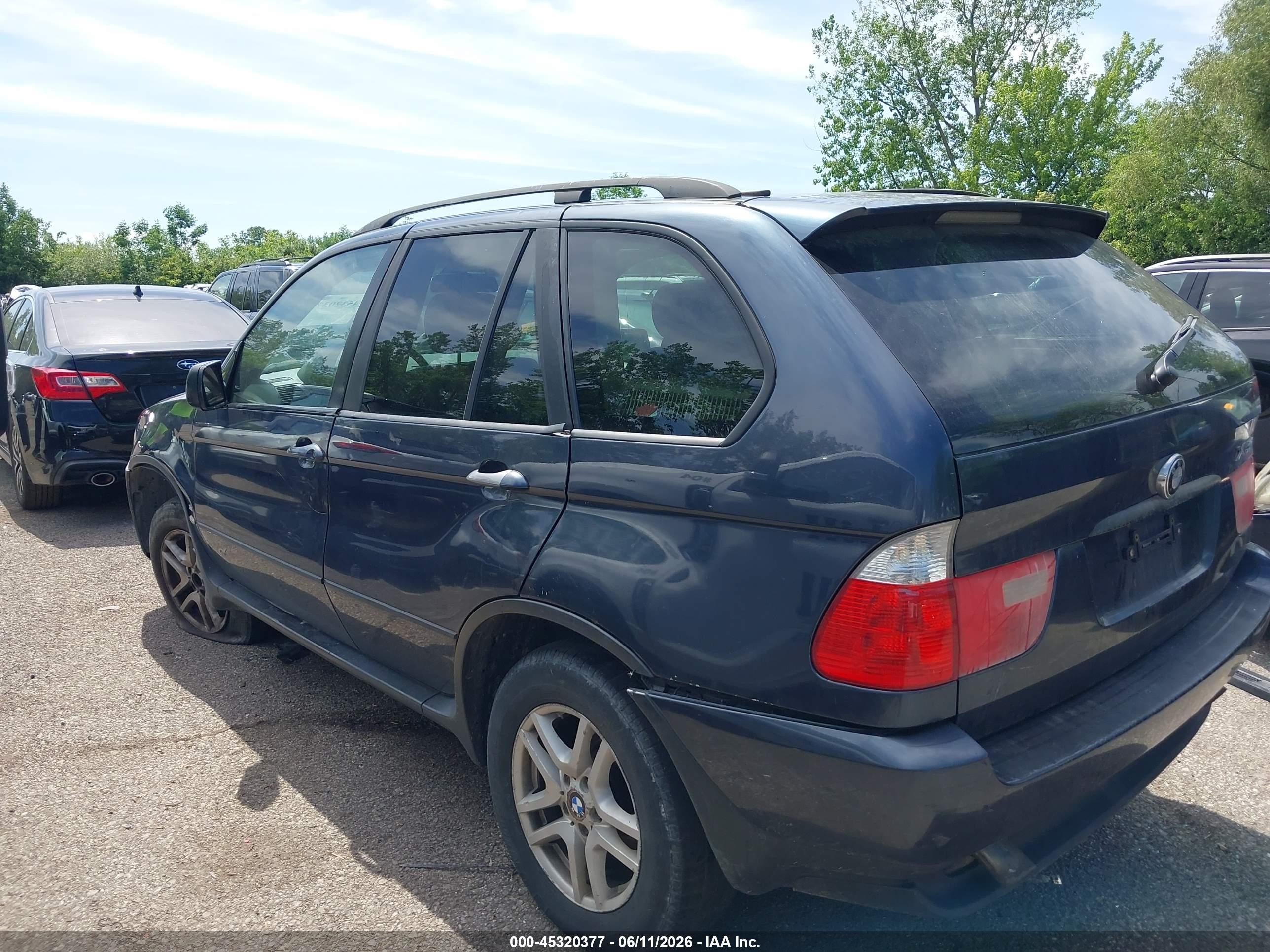 2004 Bmw X5 3.0i Dark Blue vin: 5UXFA13554LU34065