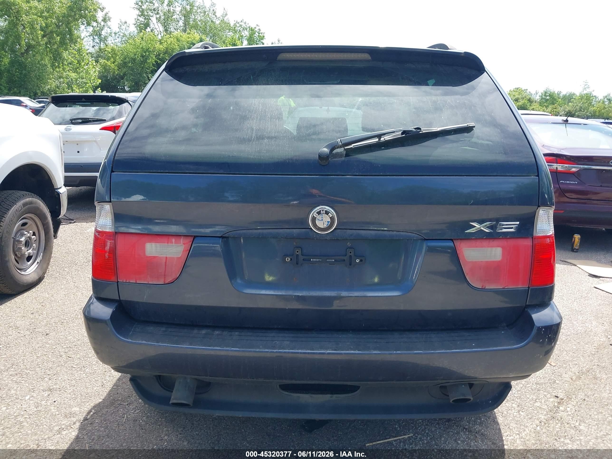 2004 Bmw X5 3.0i Dark Blue vin: 5UXFA13554LU34065