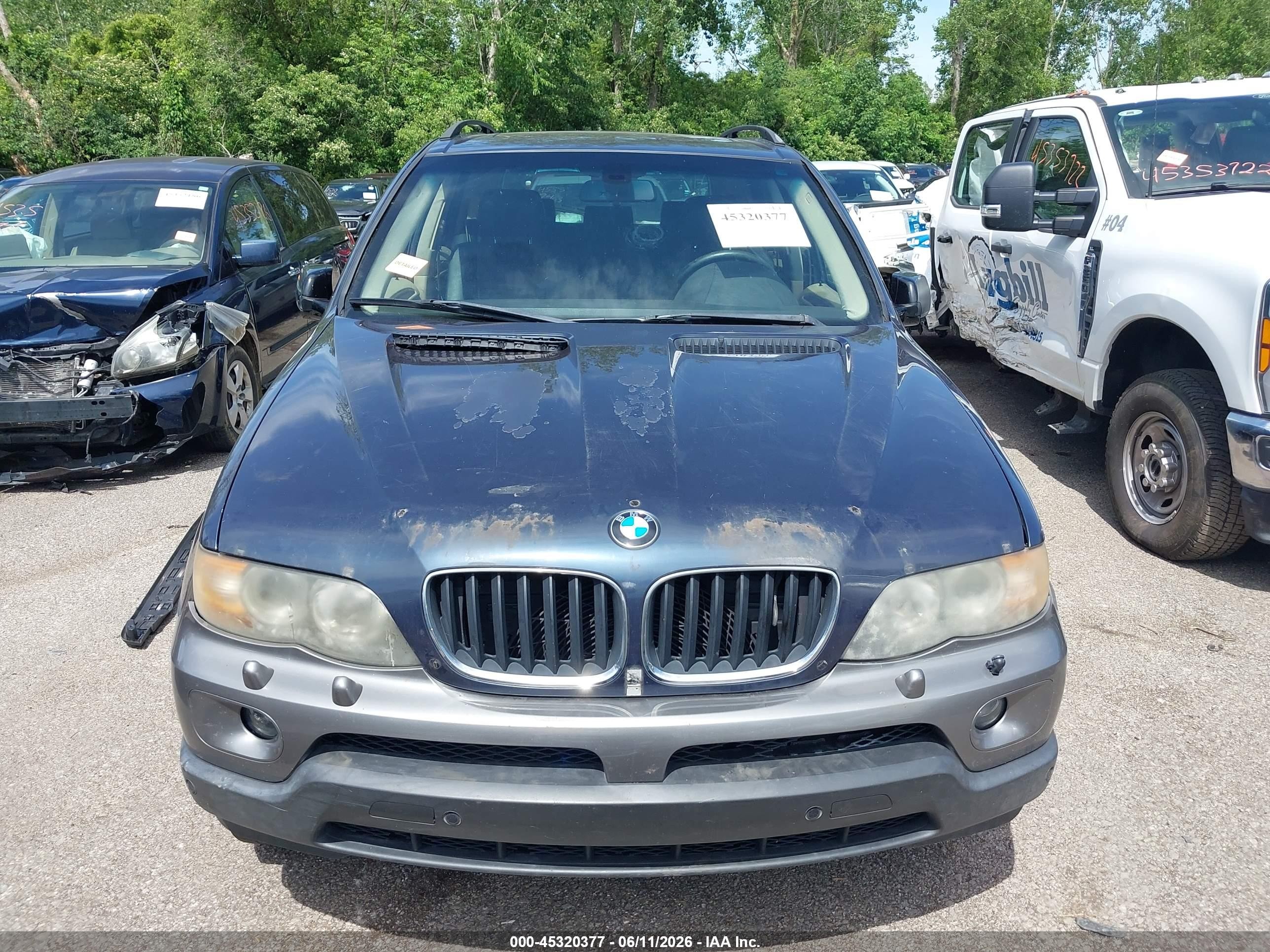 2004 Bmw X5 3.0i Dark Blue vin: 5UXFA13554LU34065