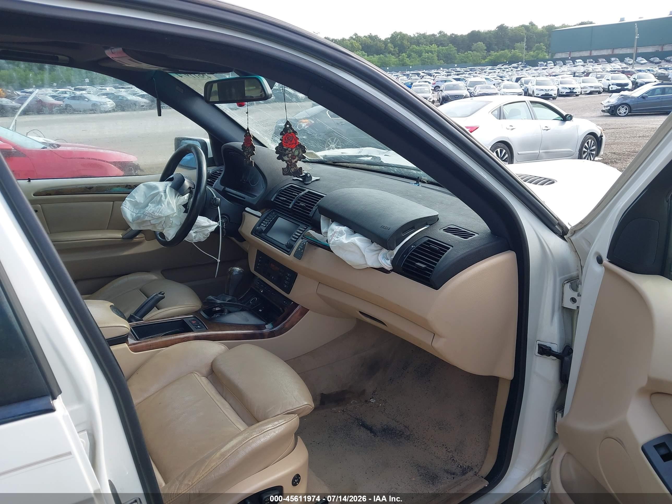 2006 Bmw X5 3.0i White vin: 5UXFA13556LY24747