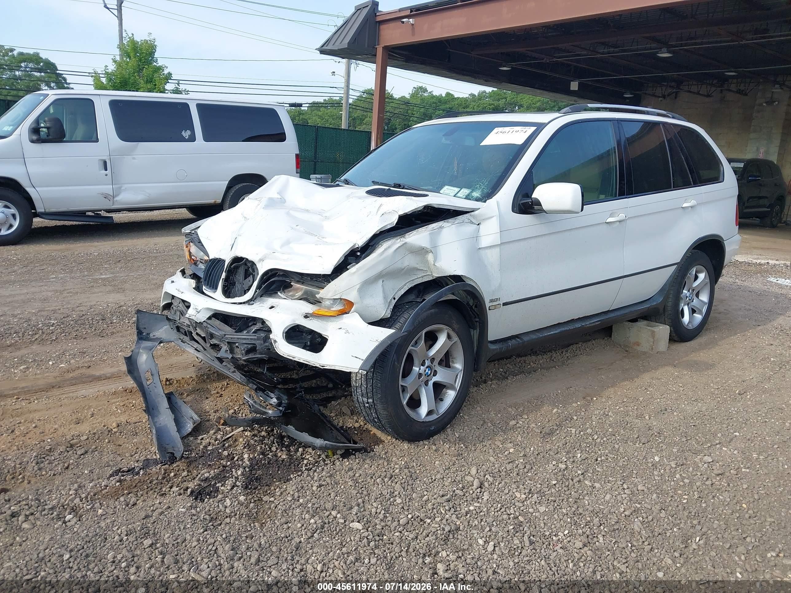 2006 Bmw X5 3.0i White vin: 5UXFA13556LY24747