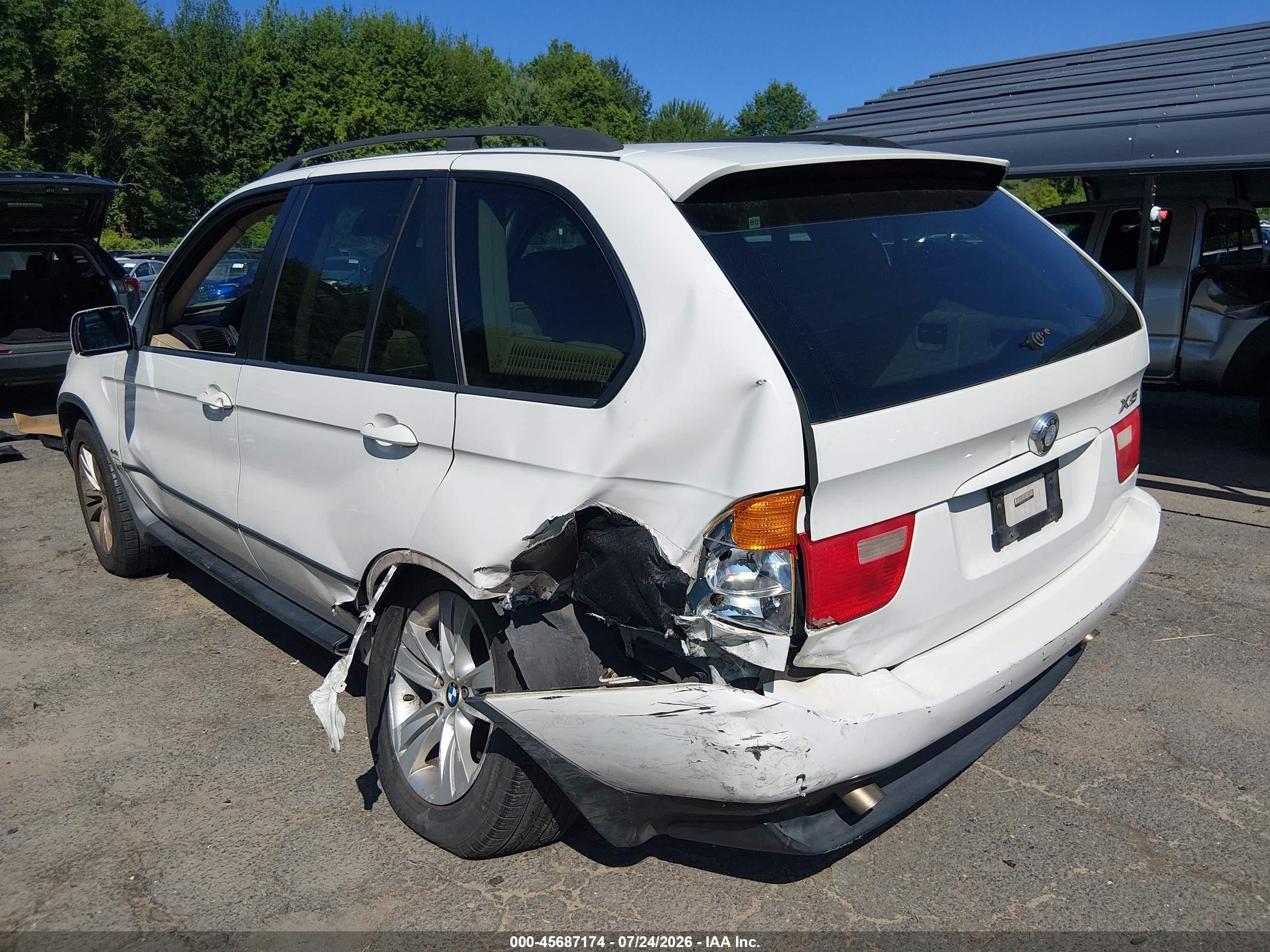 2006 Bmw X5 3.0i Белый vin: 5UXFA13576LY40058