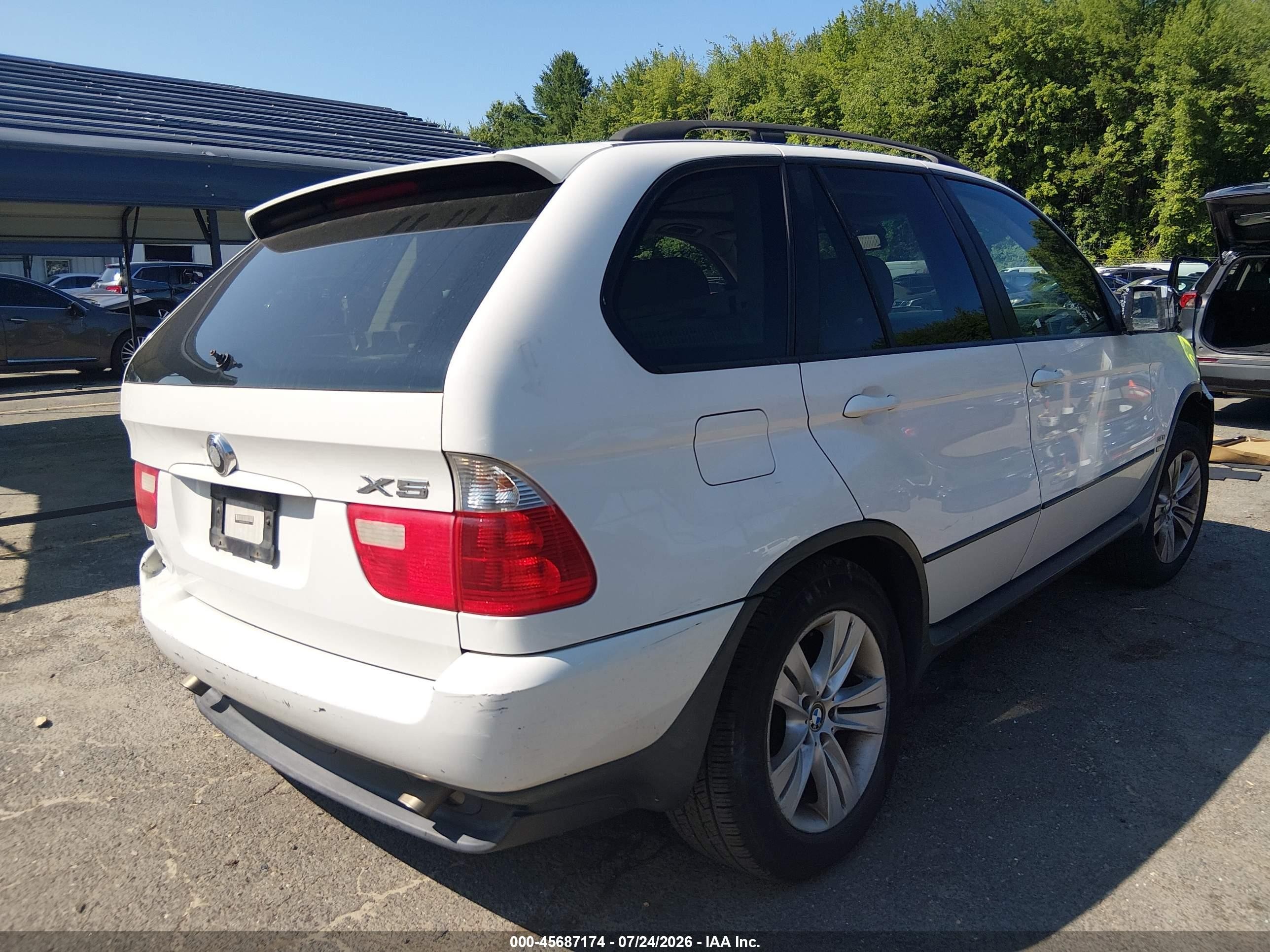 2006 Bmw X5 3.0i Белый vin: 5UXFA13576LY40058