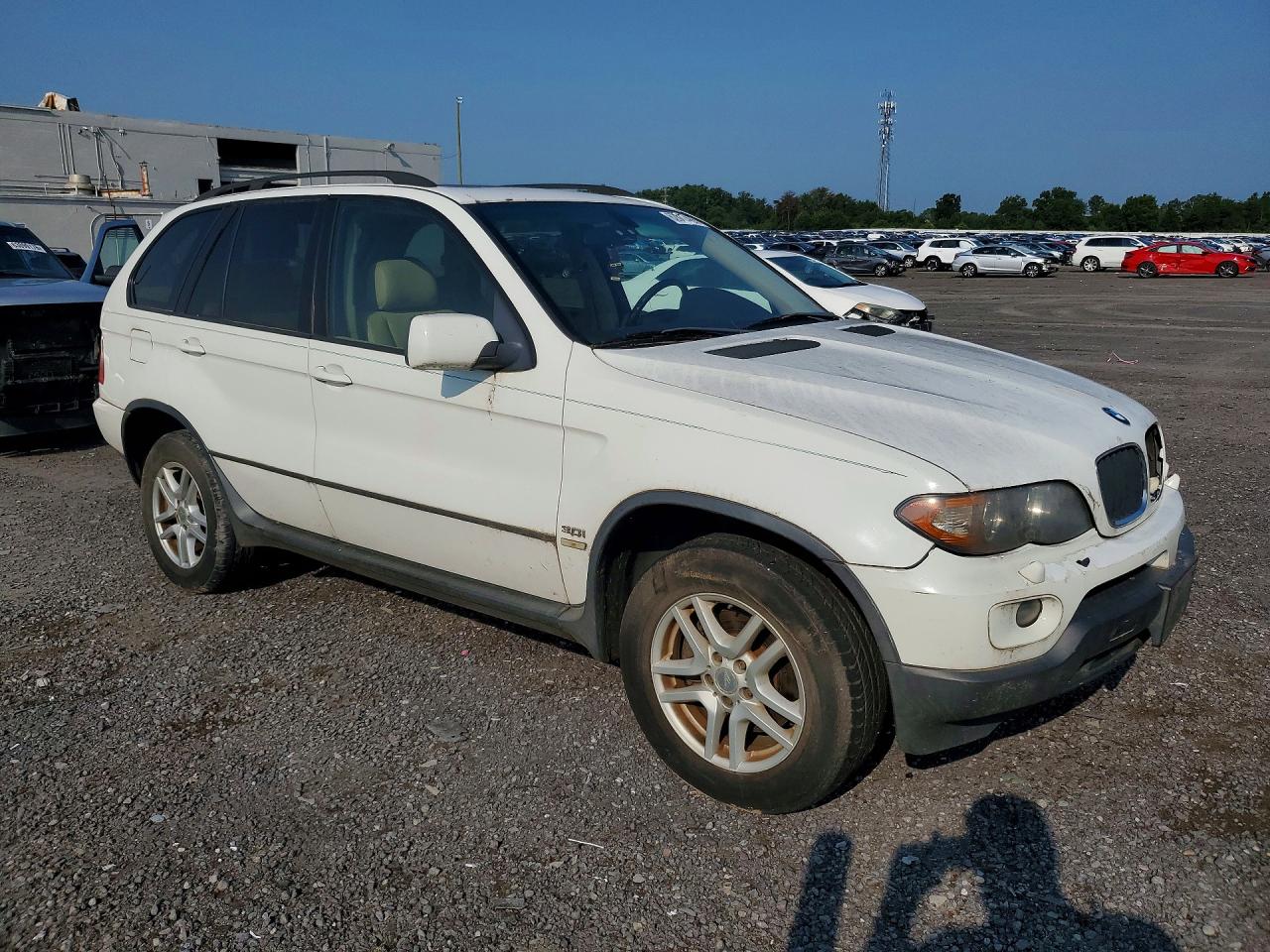 2006 Bmw X5 3.0i Белый vin: 5UXFA13576LY42537