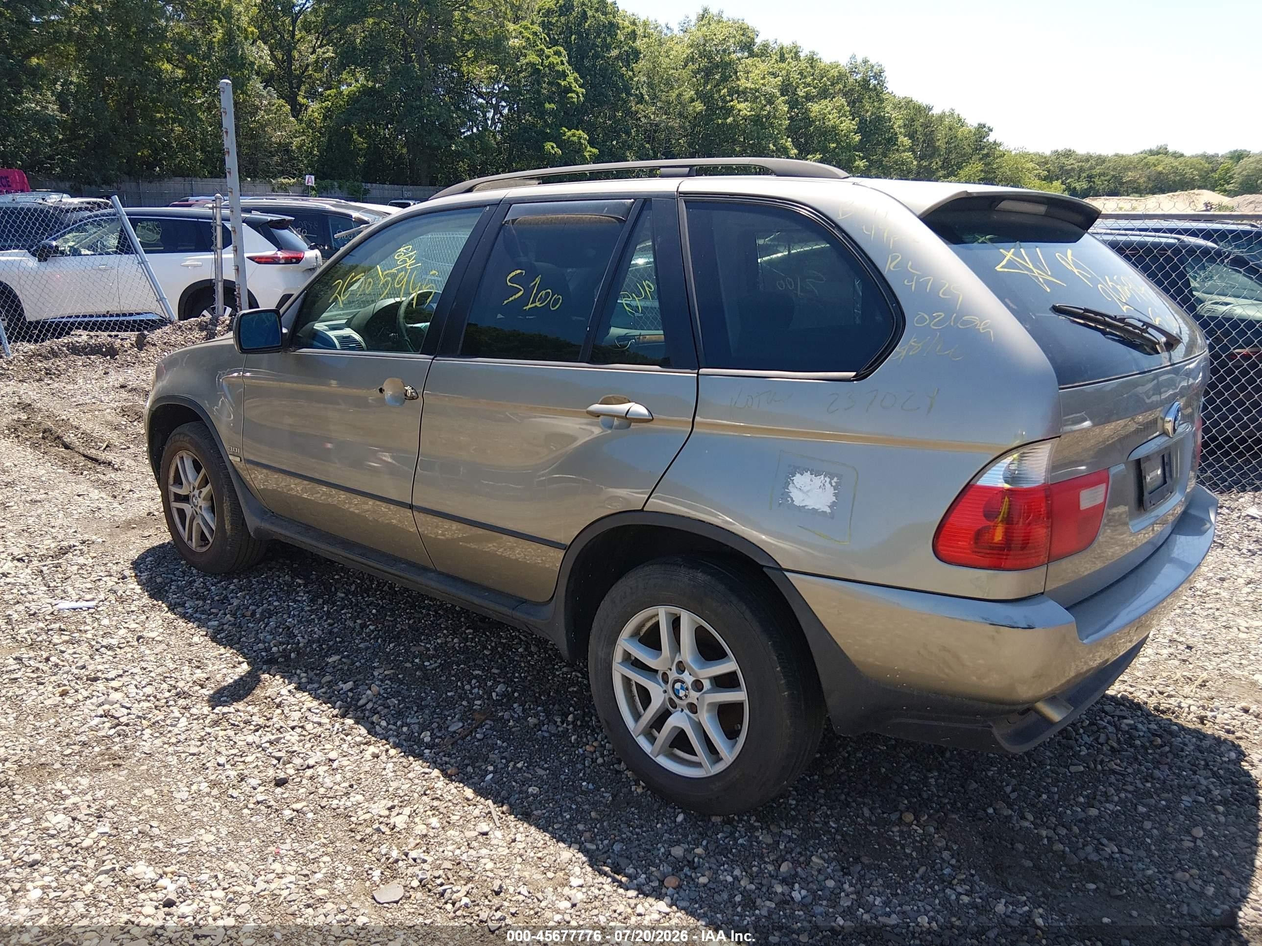 2005 Bmw X5 3.0i Gold vin: 5UXFA13585LY05902