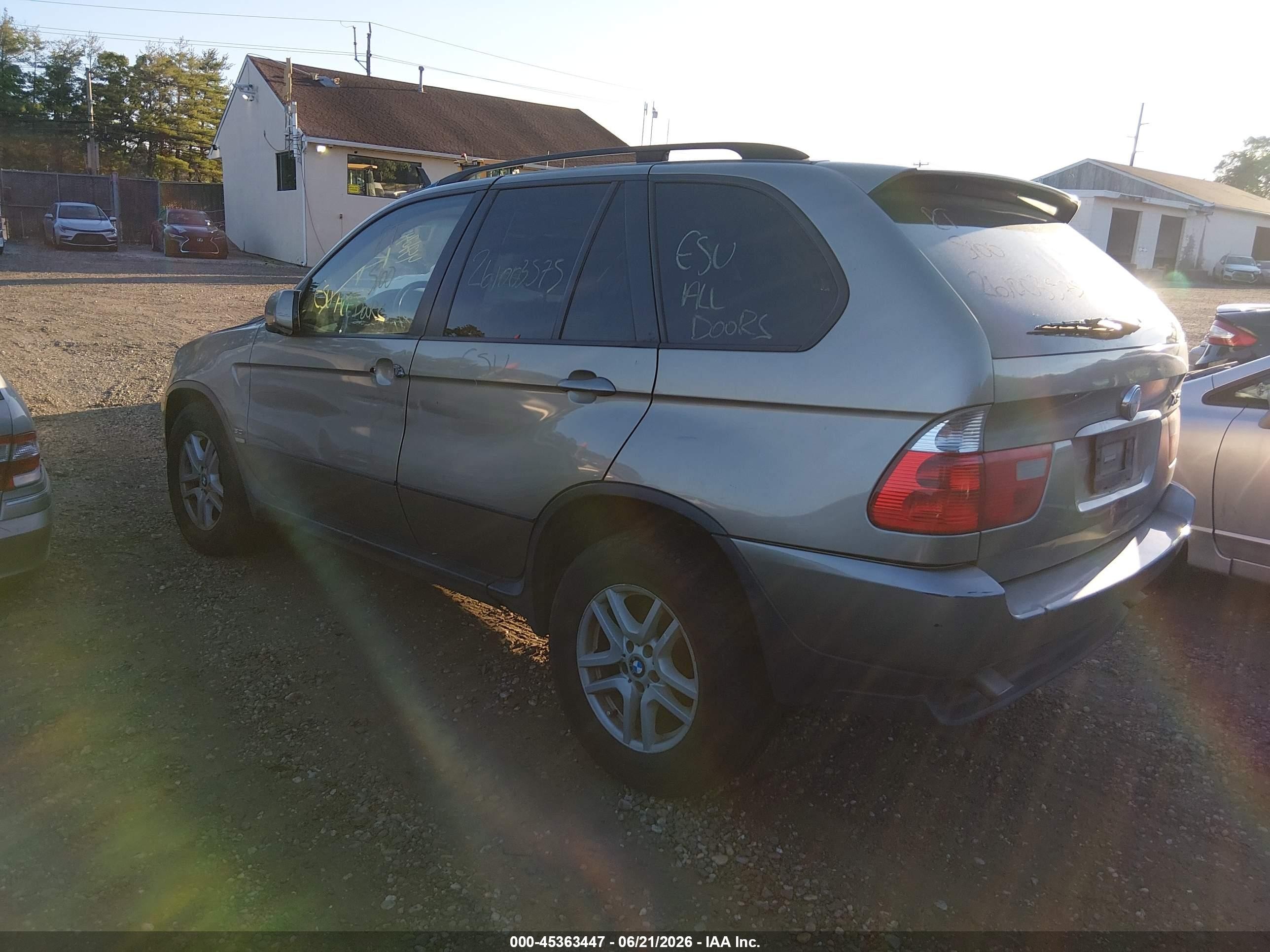 2006 Bmw X5 3.0i Золотой vin: 5UXFA13586LY41302