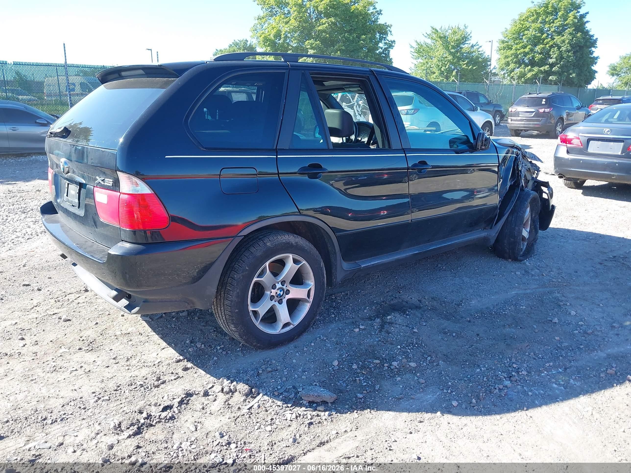 2005 Bmw X5 3.0i Black vin: 5UXFA13595LY13782