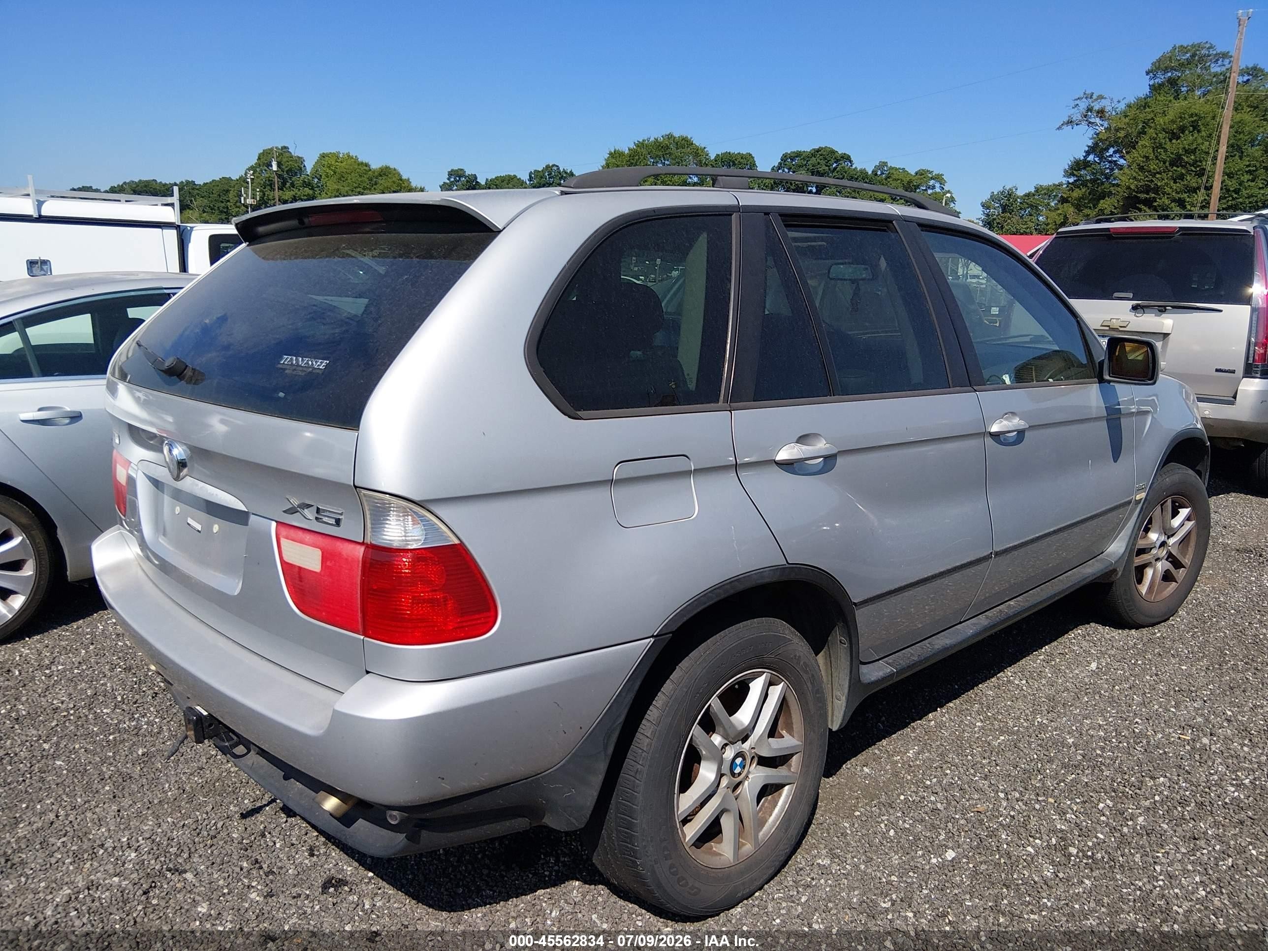 2006 Bmw X5 3.0i Silver vin: 5UXFA135X6LY38188