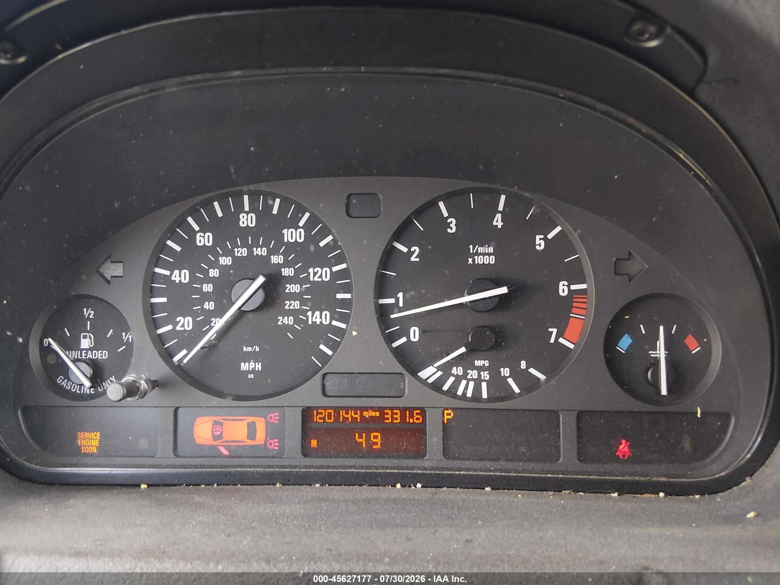 2002 Bmw X5 3.0i Silver vin: 5UXFA53502LP29028