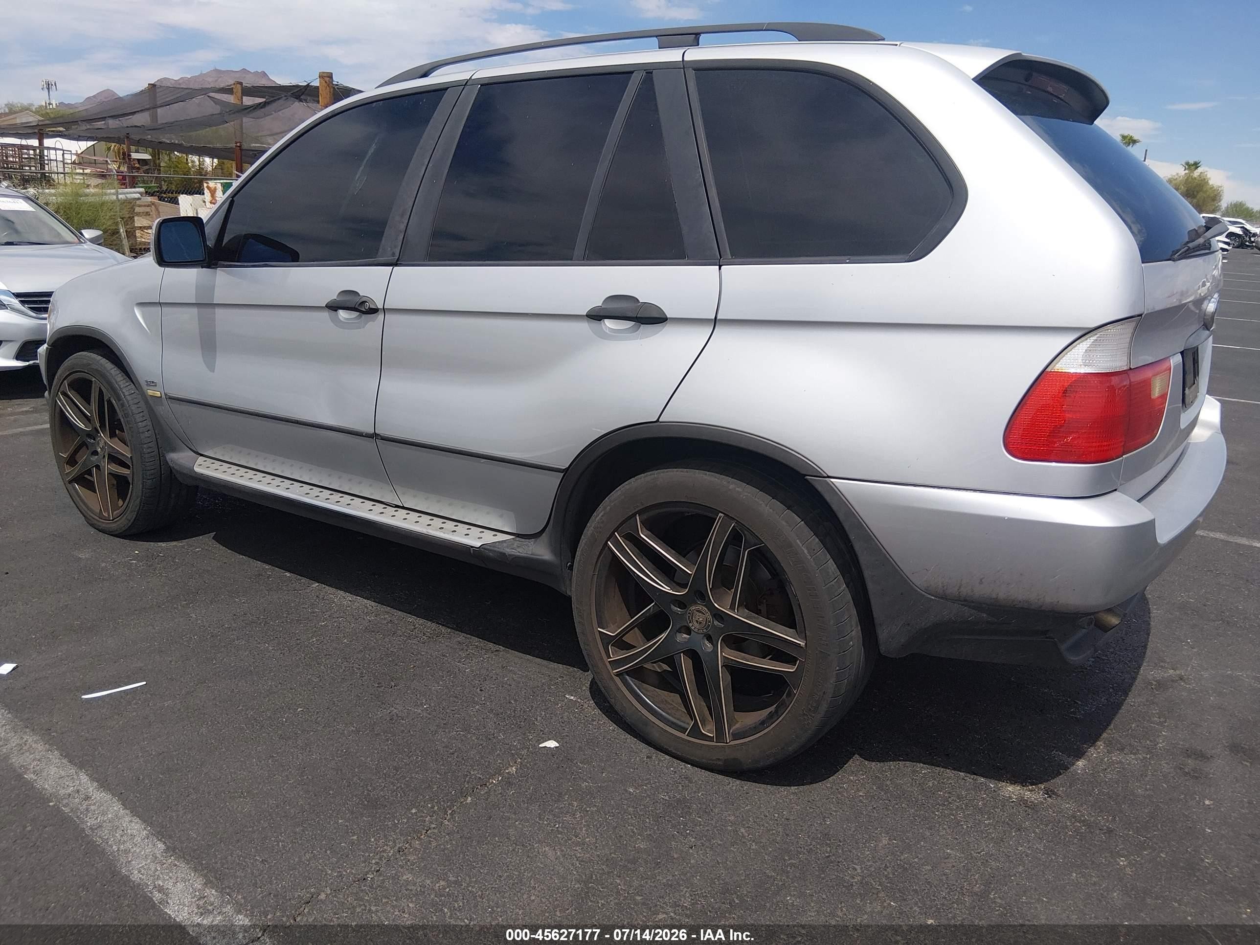 2002 Bmw X5 3.0i Silver vin: 5UXFA53502LP29028