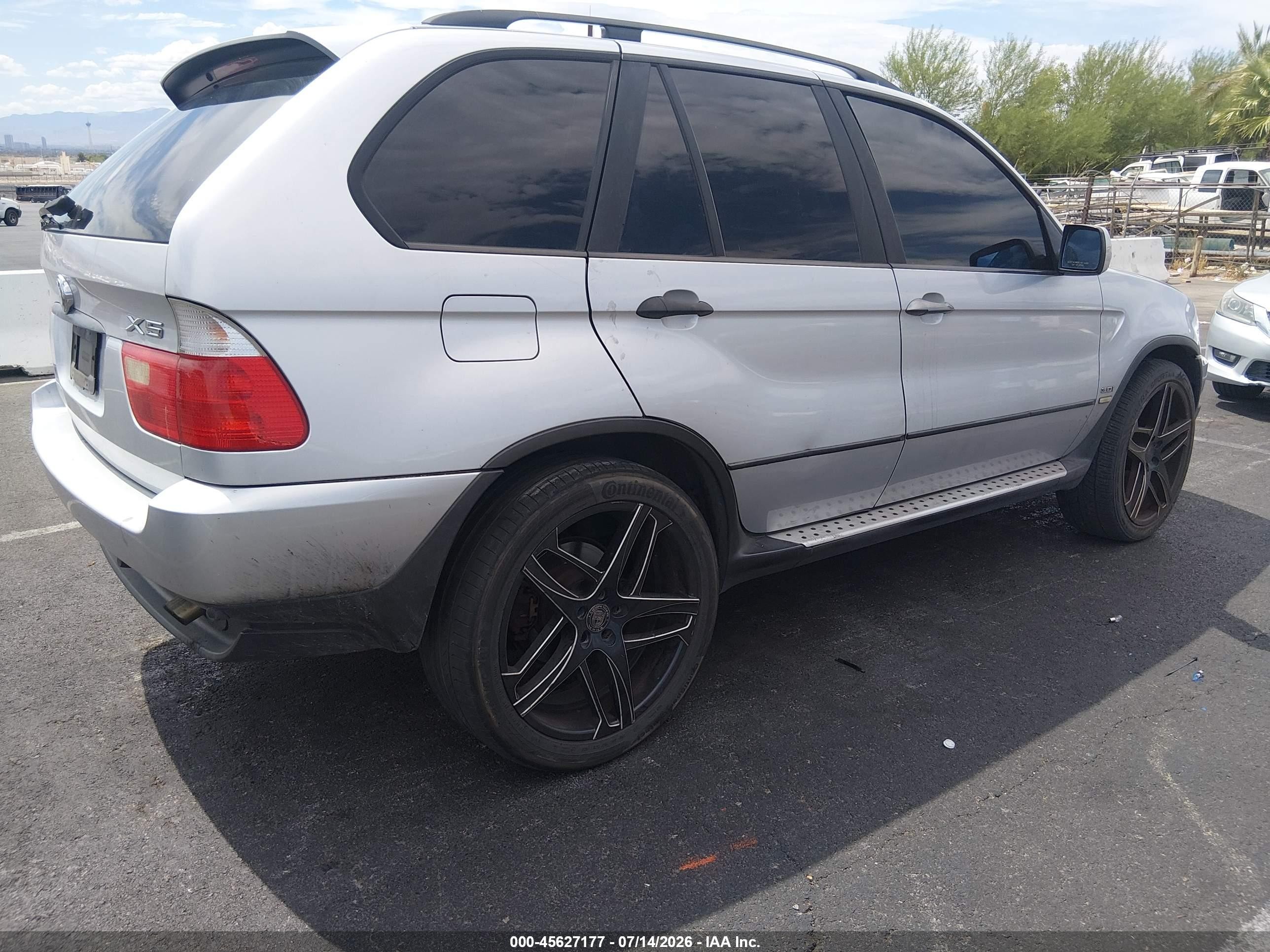 2002 Bmw X5 3.0i Silver vin: 5UXFA53502LP29028