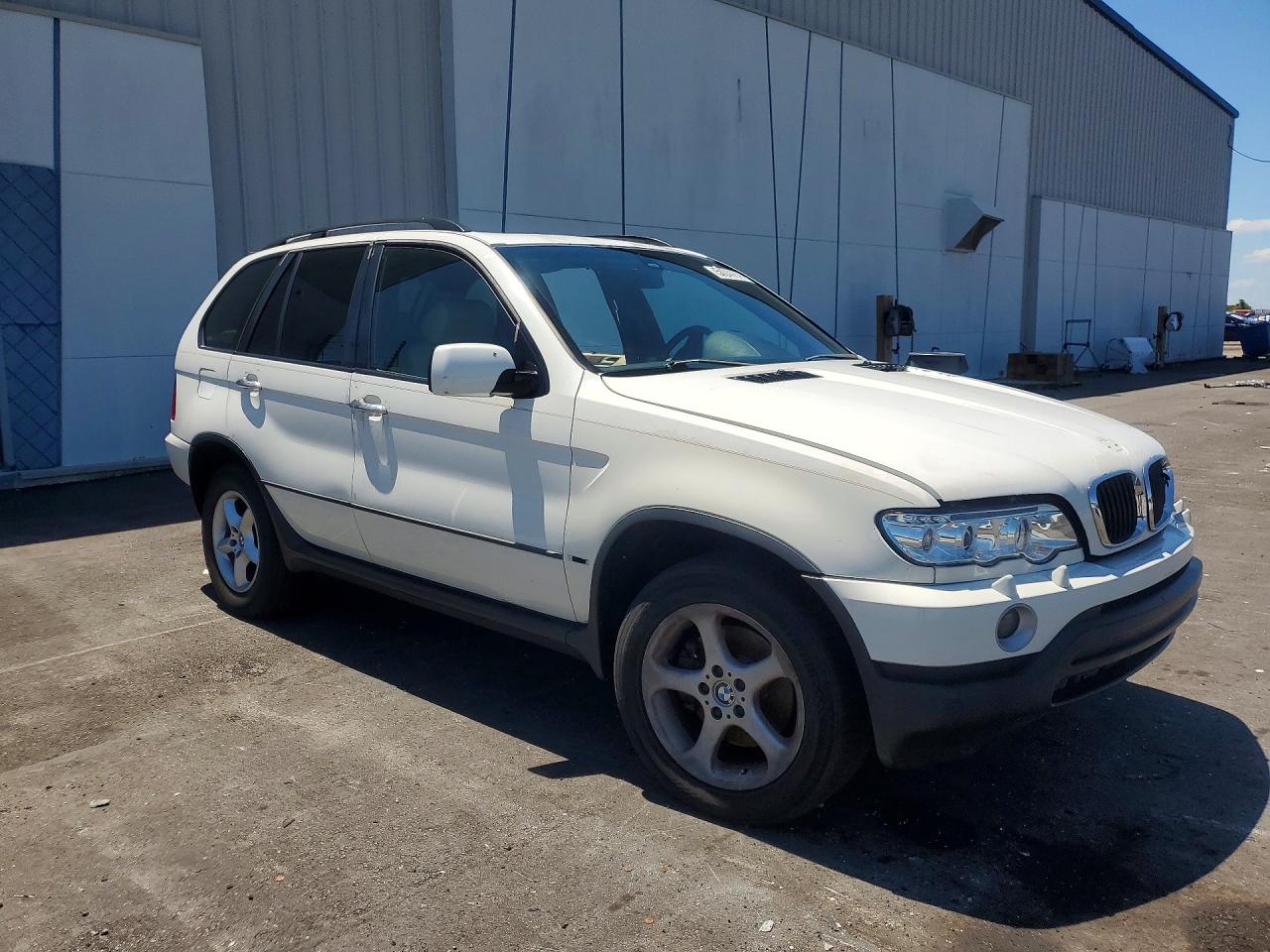 2002 Bmw X5 3.0i White vin: 5UXFA53502LP38604