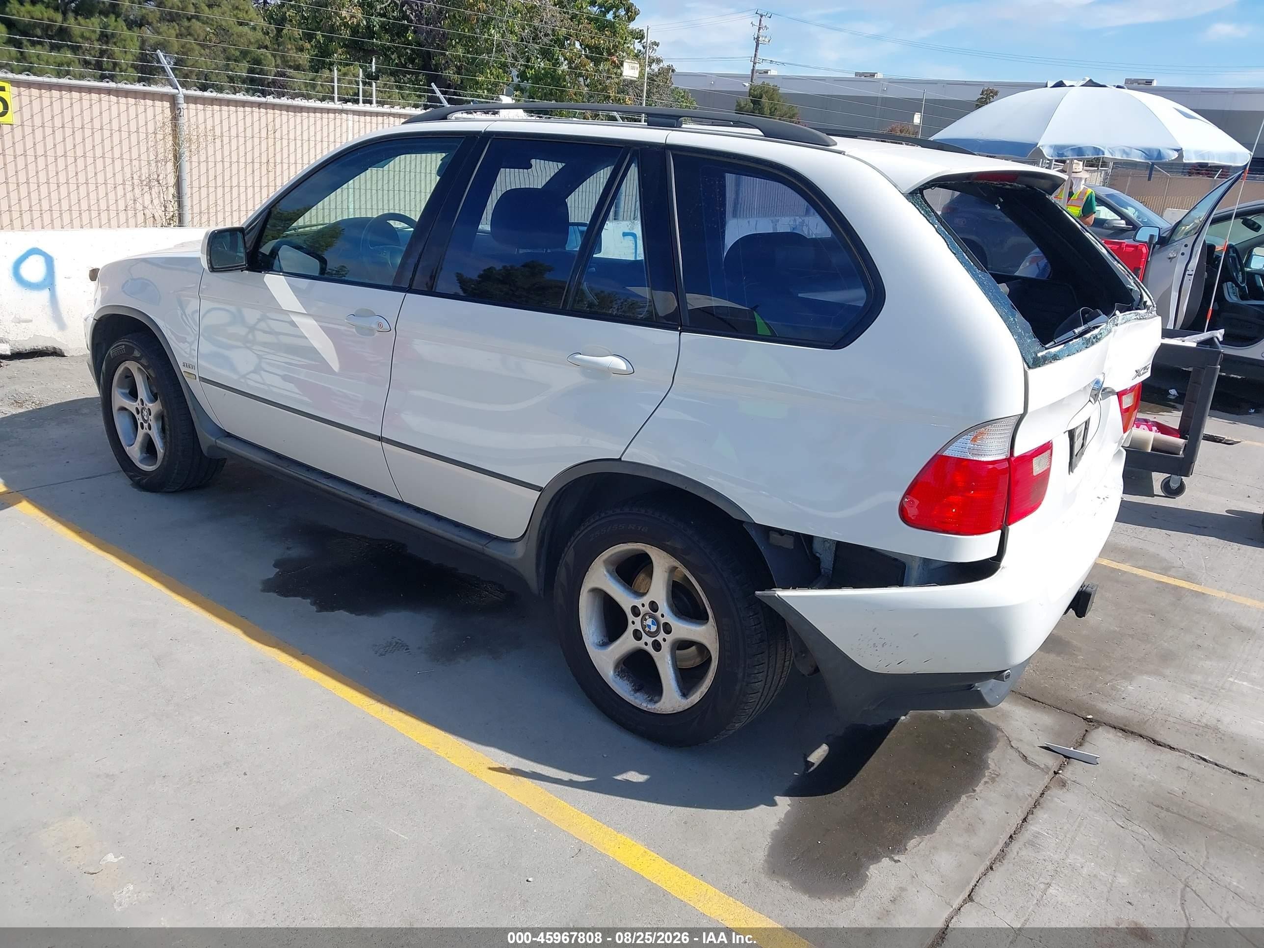 2002 Bmw X5 3.0i Белый vin: 5UXFA53522LP32254