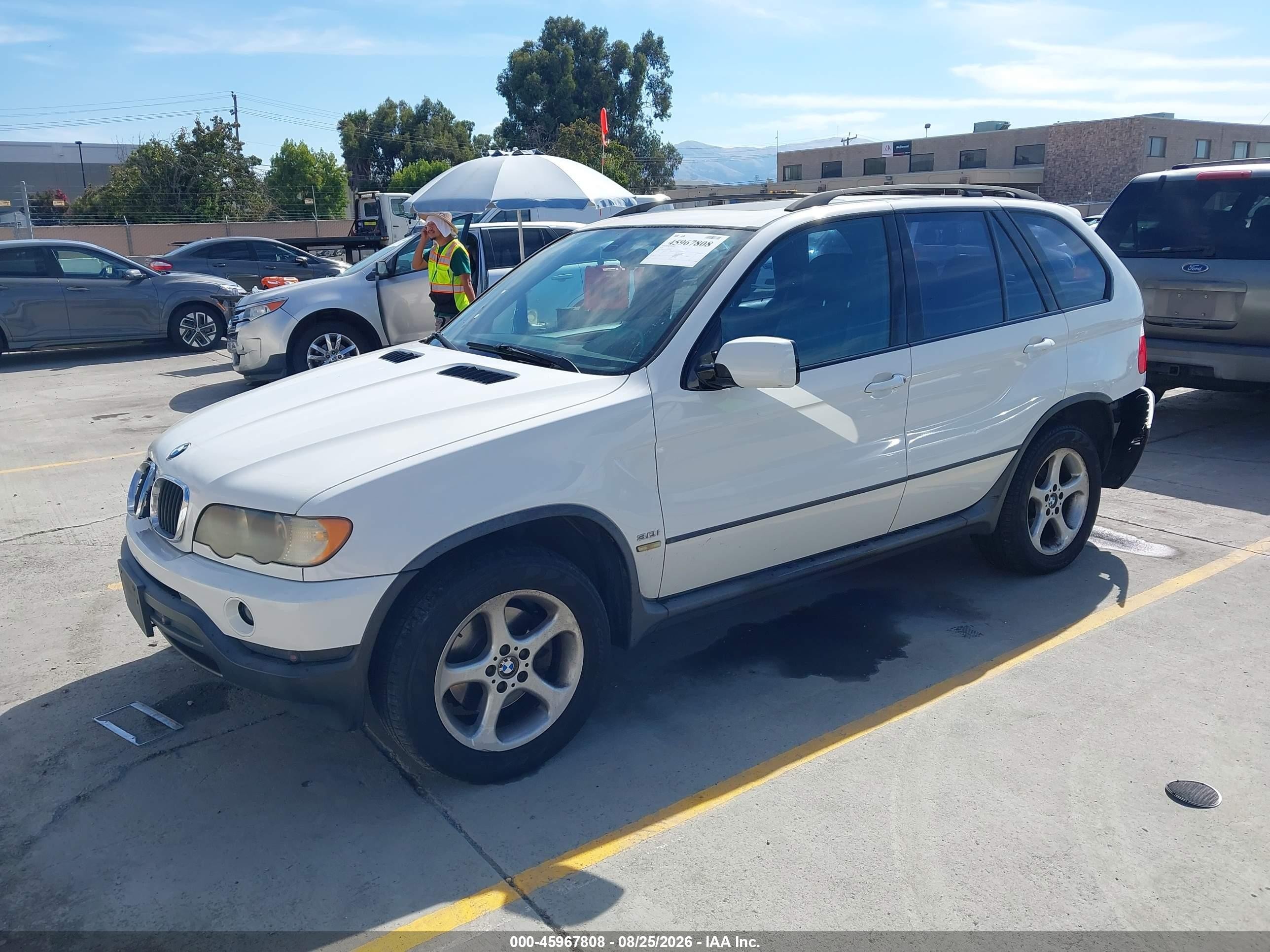 2002 Bmw X5 3.0i Белый vin: 5UXFA53522LP32254