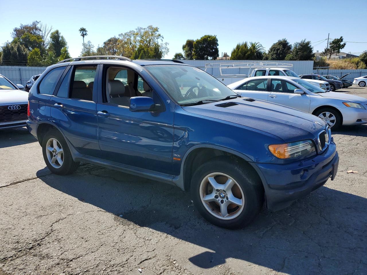 2002 Bmw X5 3.0i Blue vin: 5UXFA53522LP45361