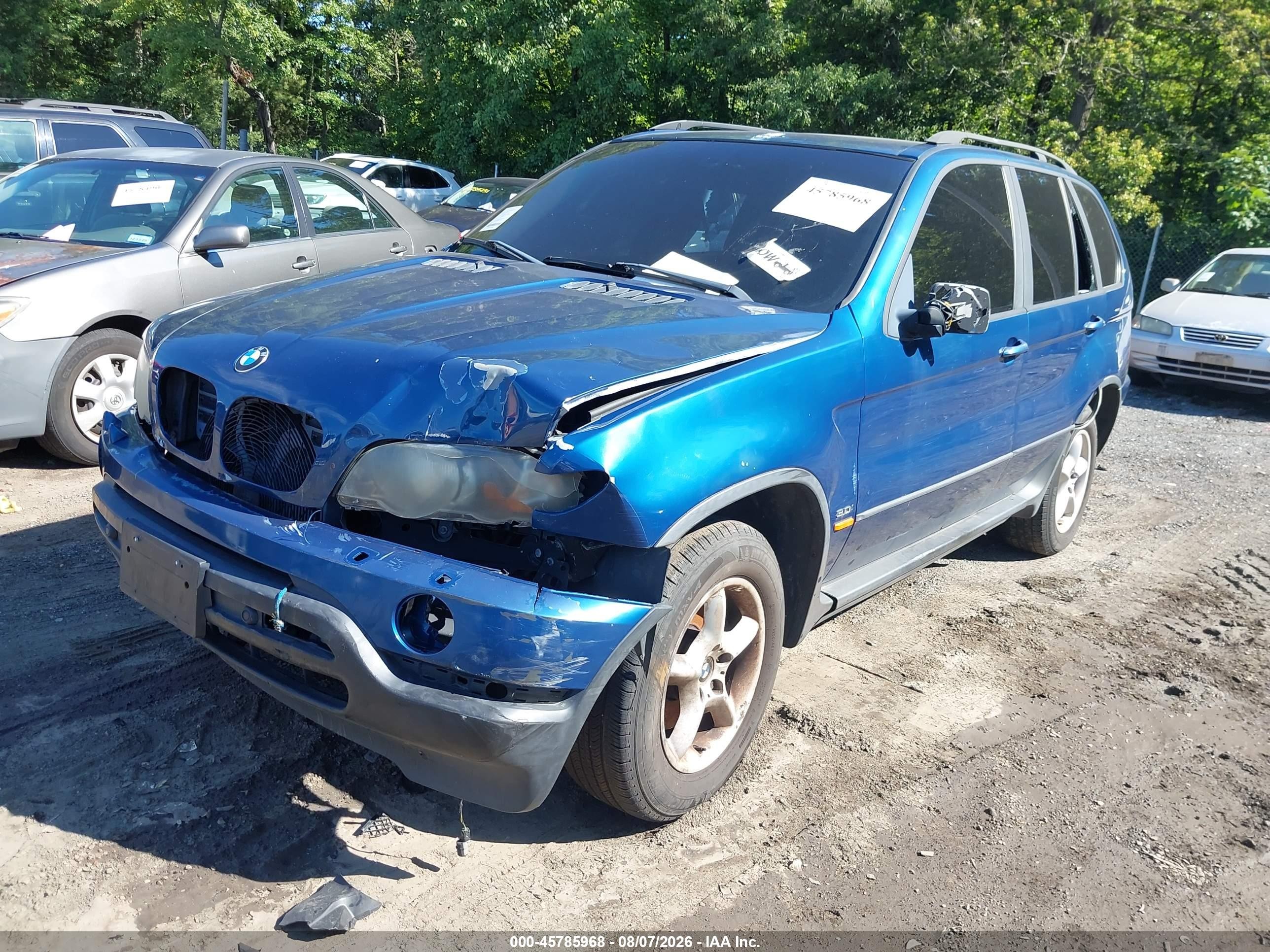 2003 Bmw X5 3.0i Синий vin: 5UXFA53523LV84589