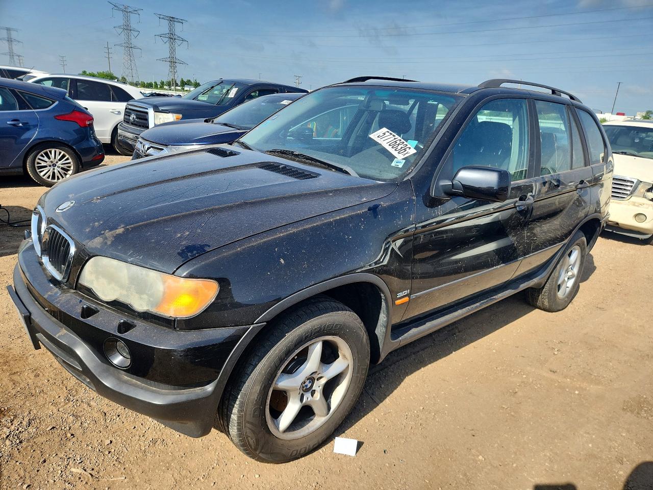 2002 Bmw X5 3.0i Black vin: 5UXFA53532LP45093