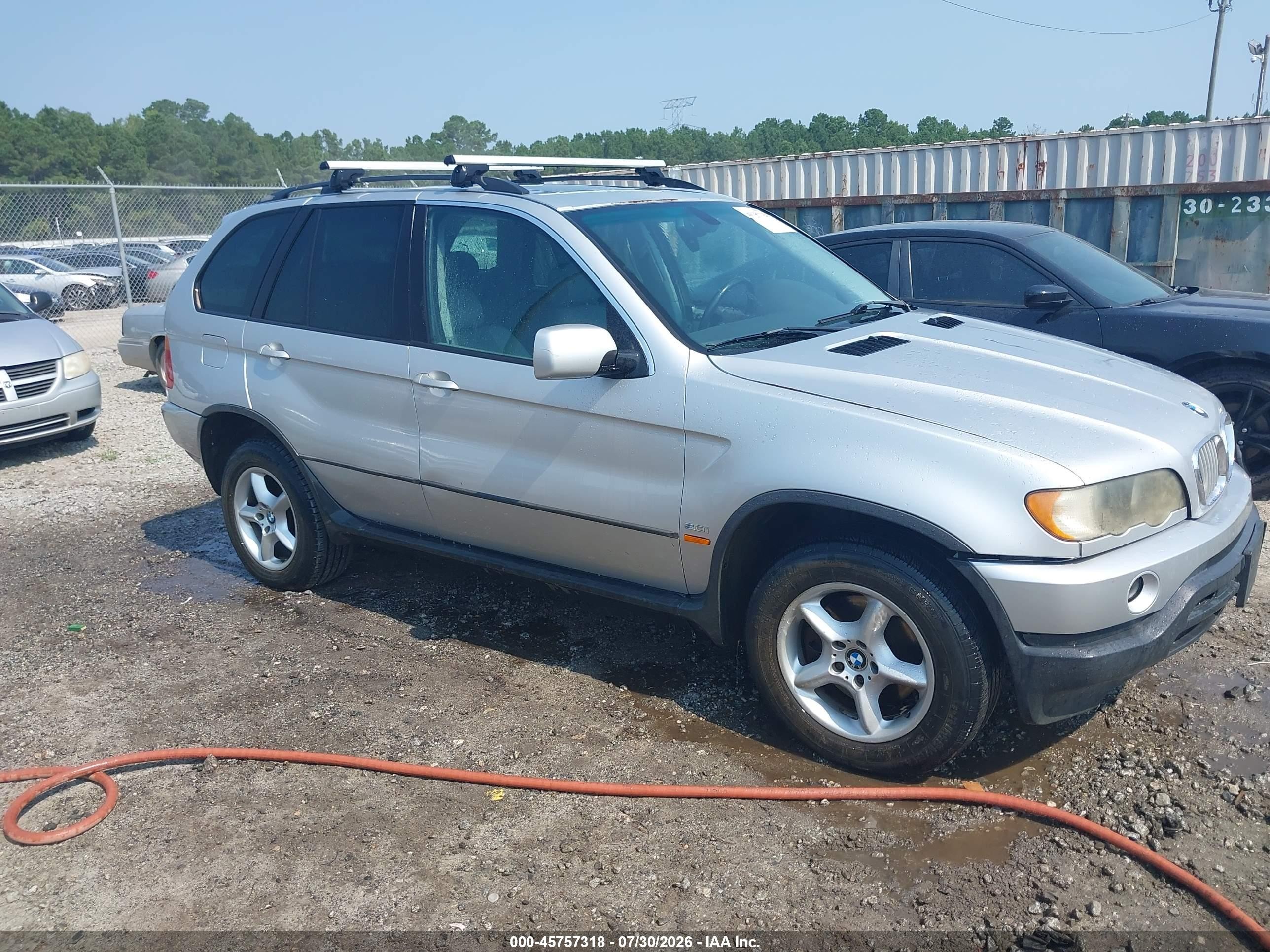 2002 Bmw X5 3.0i Silver vin: 5UXFA53542LP29033
