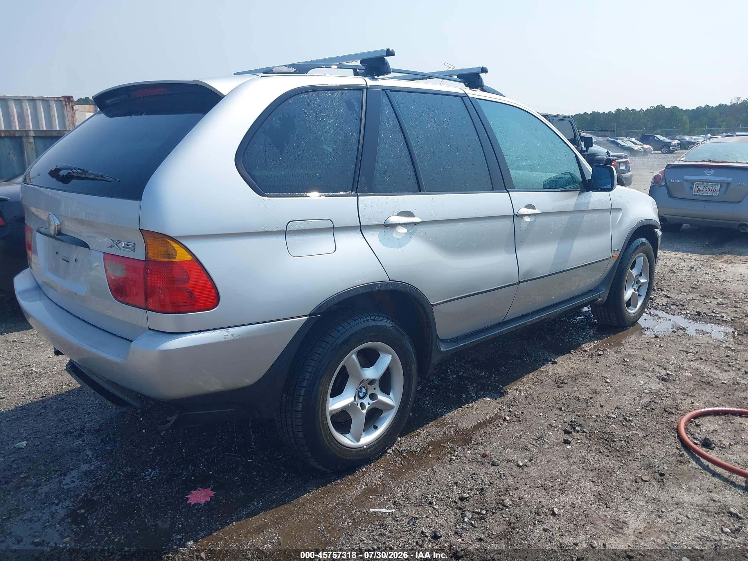 2002 Bmw X5 3.0i Silver vin: 5UXFA53542LP29033