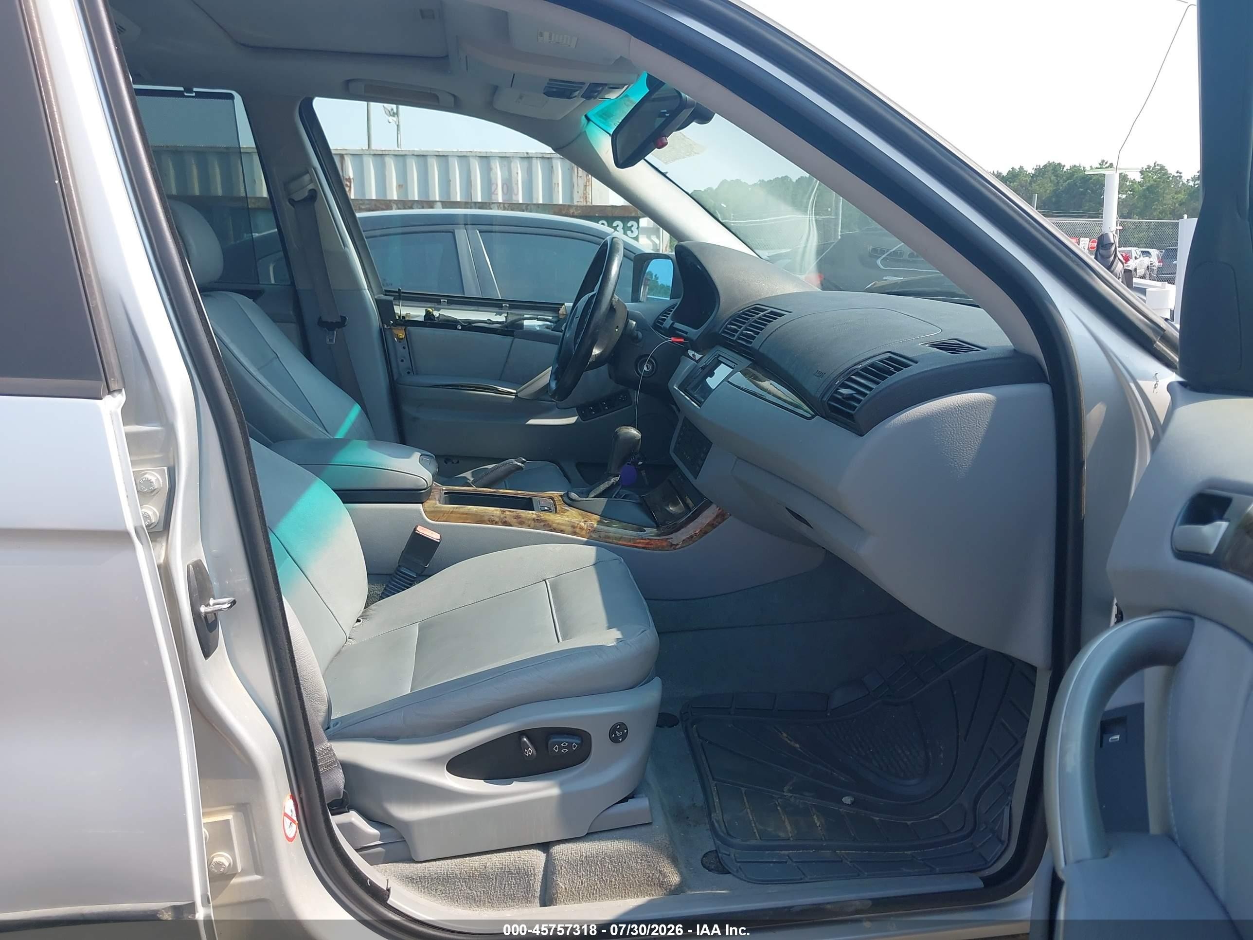 2002 Bmw X5 3.0i Silver vin: 5UXFA53542LP29033