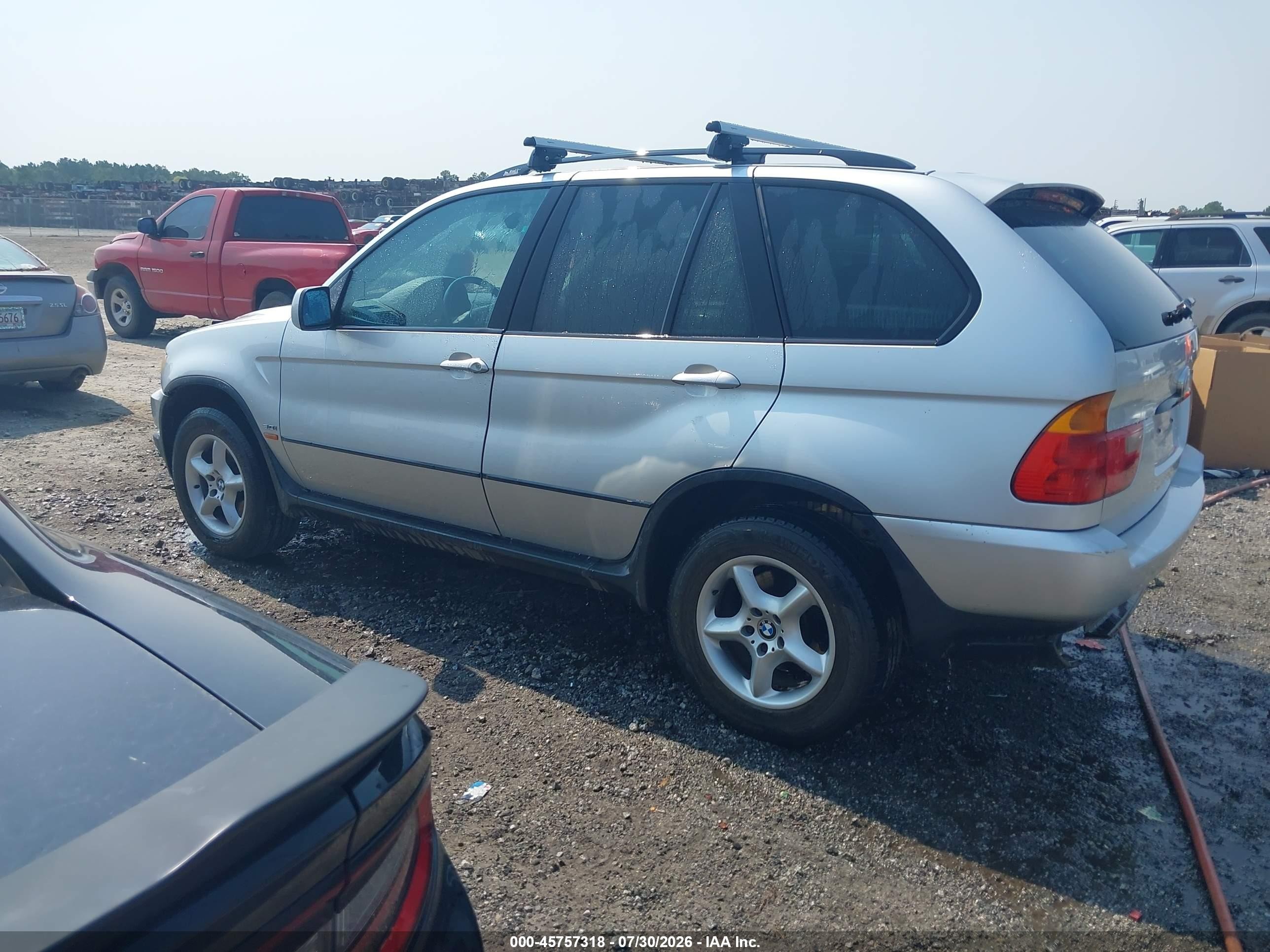 2002 Bmw X5 3.0i Silver vin: 5UXFA53542LP29033